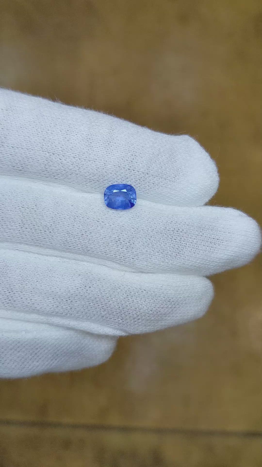 0.95 Ct. Blue Sapphire from Burma (Myanmar) Size Video