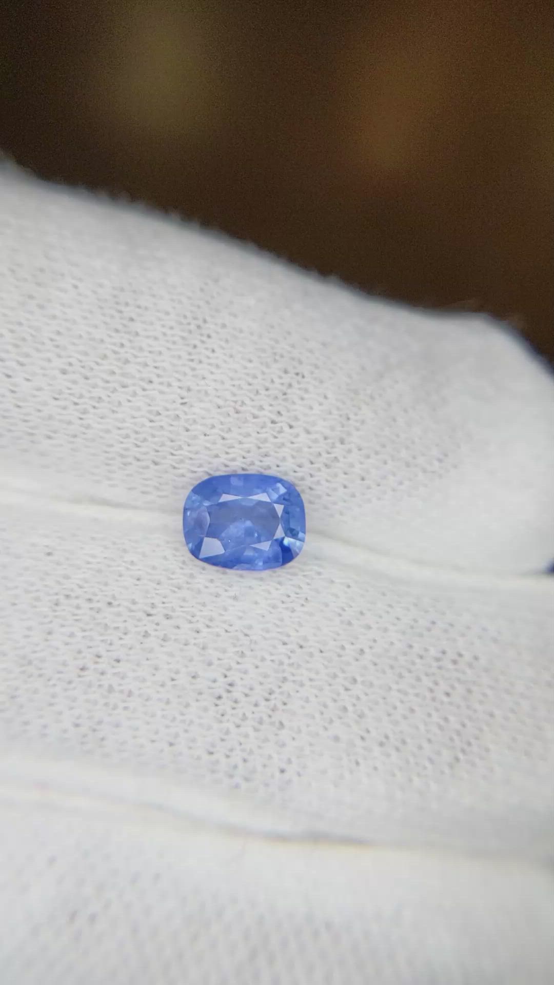 0.95 Ct. Blue Sapphire from Burma (Myanmar) Size Video
