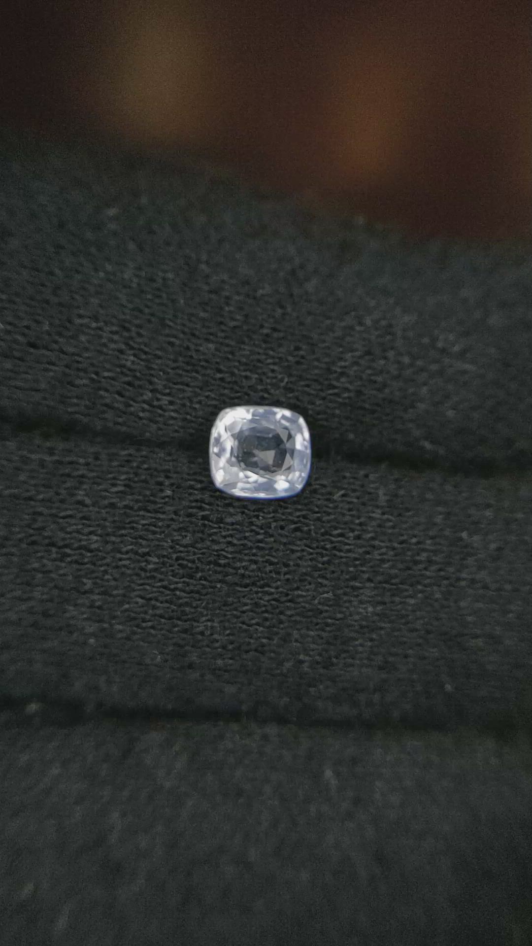 0.84 Ct. White Sapphire from Burma (Myanmar) Size Video
