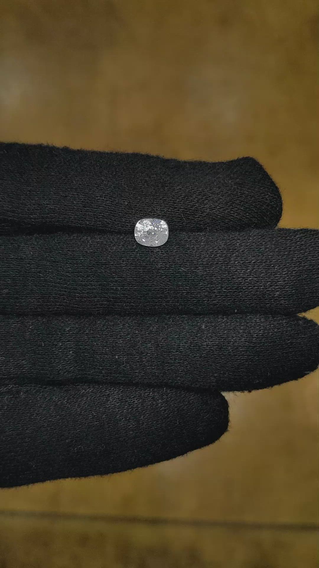 1.17 Ct. White Sapphire from Burma (Myanmar) Size Video
