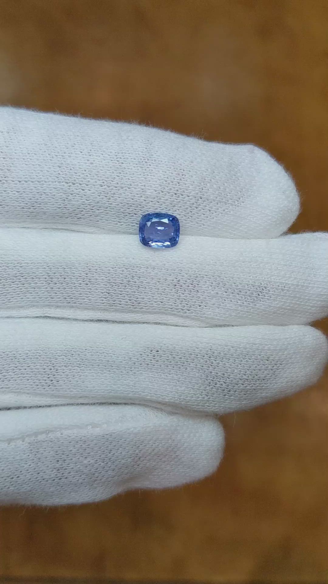 1.06 Ct. Blue Sapphire from Burma (Myanmar) Size Video