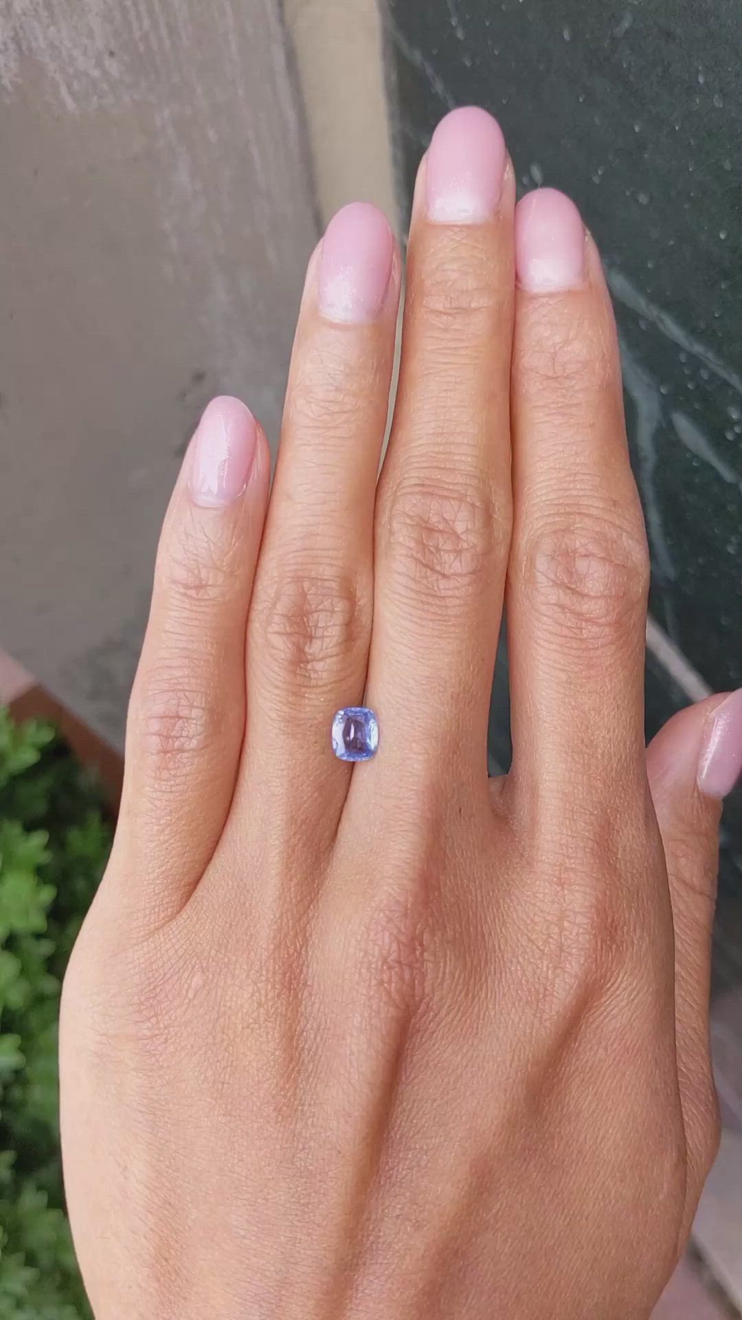 1.06 Ct. Blue Sapphire from Burma (Myanmar) Size Video