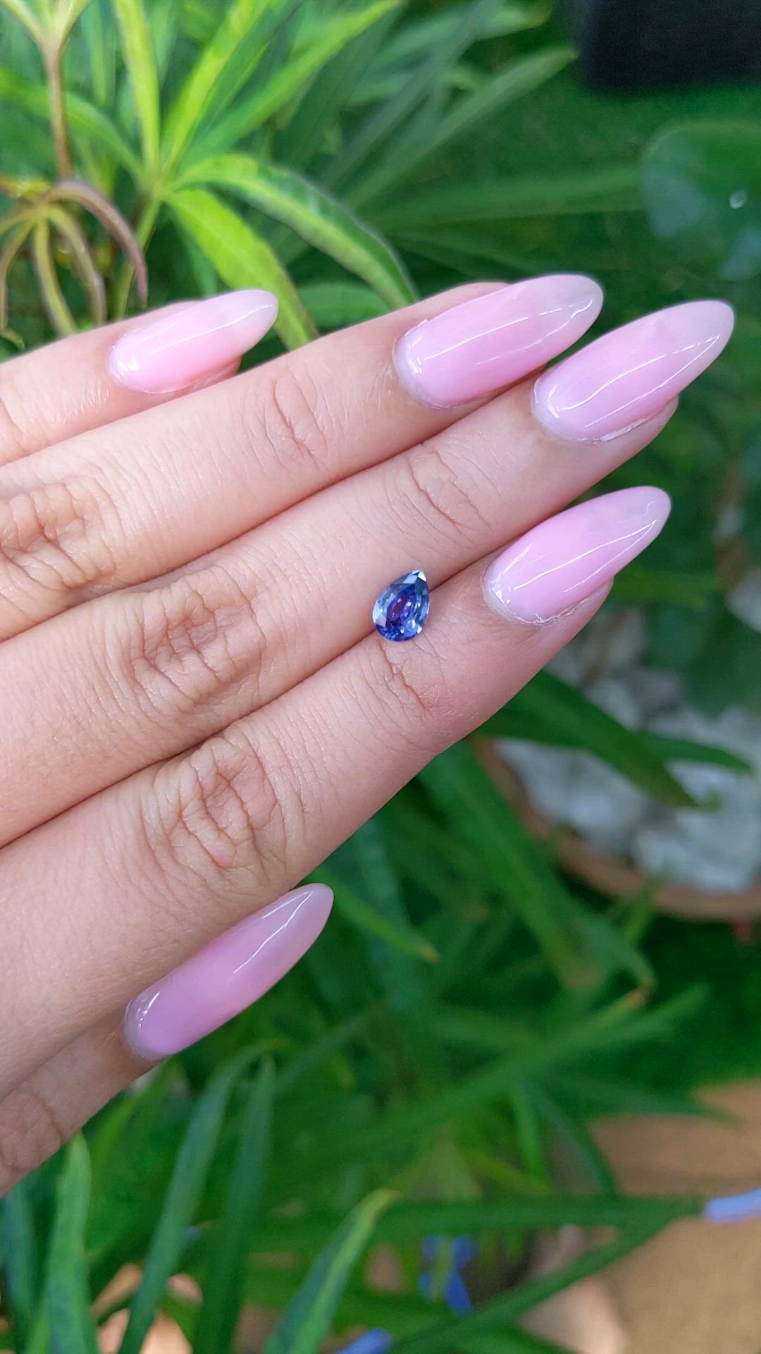 0.78 Ct. Blue Sapphire from Ceylon (Sri Lanka) Size Video