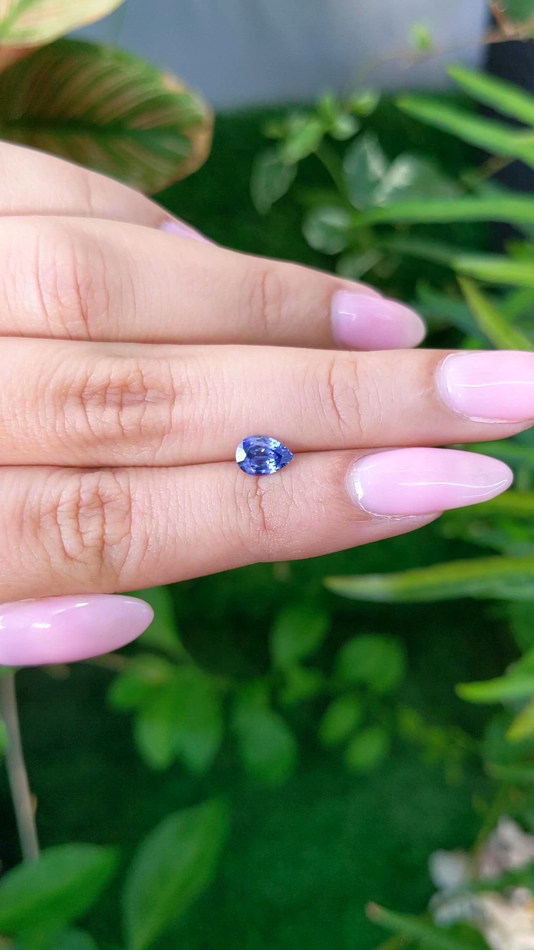0.78 Ct. Blue Sapphire from Ceylon (Sri Lanka) Size Video