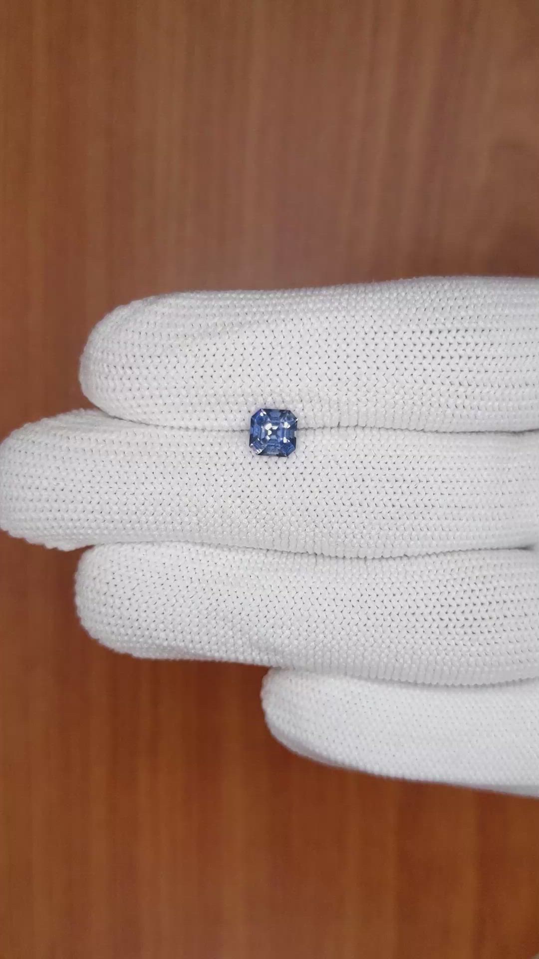 0.85 Ct. Blue Sapphire from Ceylon (Sri Lanka) Size Video