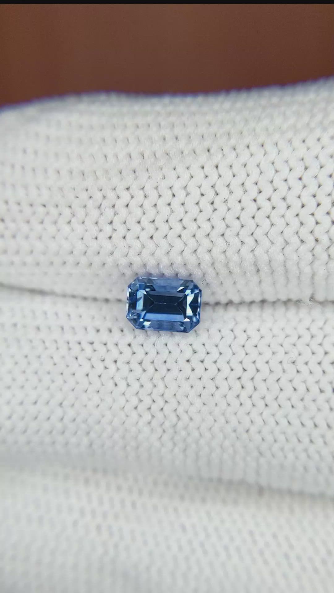 0.88 Ct. Blue Sapphire from Ceylon (Sri Lanka) Size Video