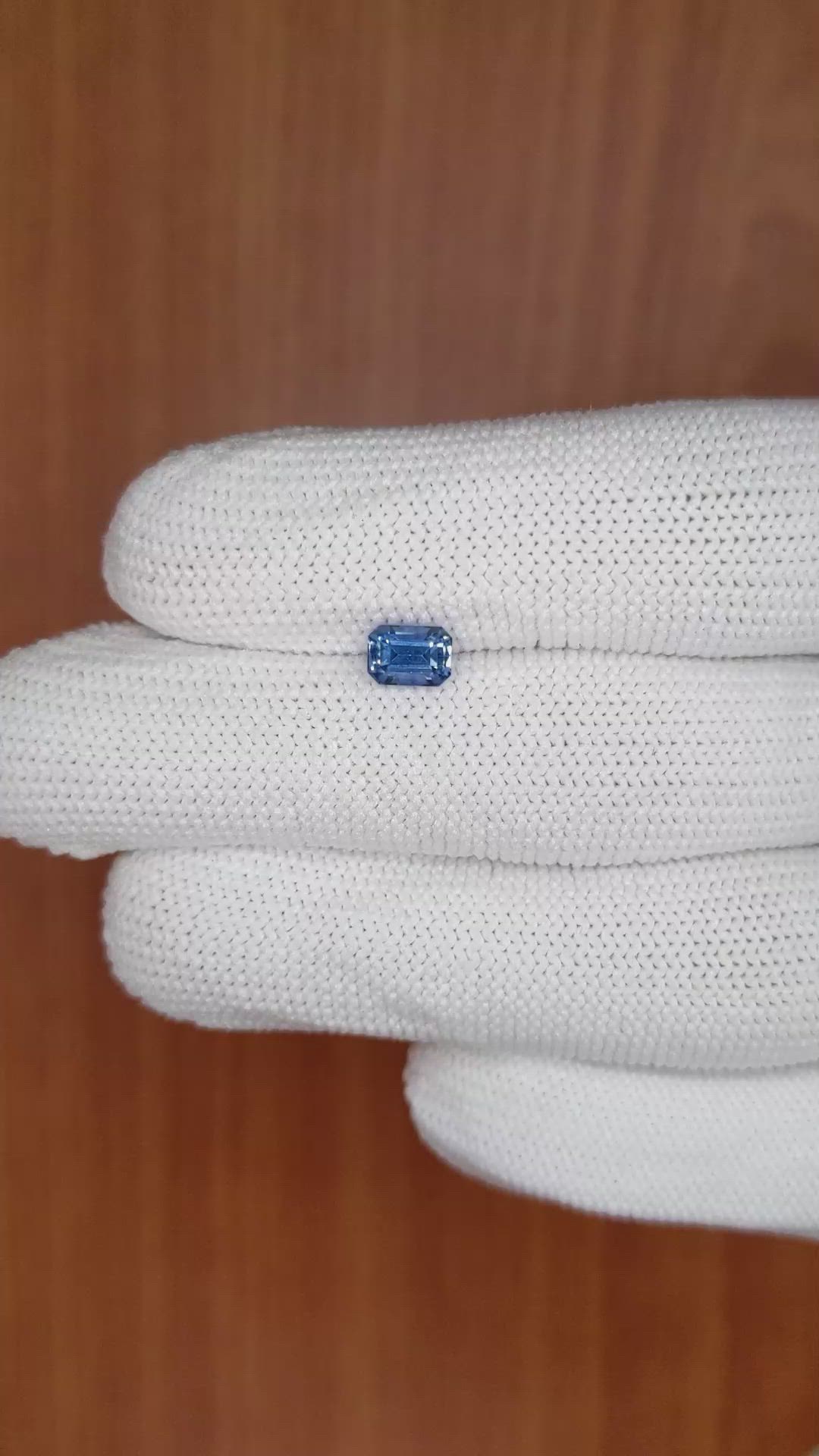 0.88 Ct. Blue Sapphire from Ceylon (Sri Lanka) Size Video