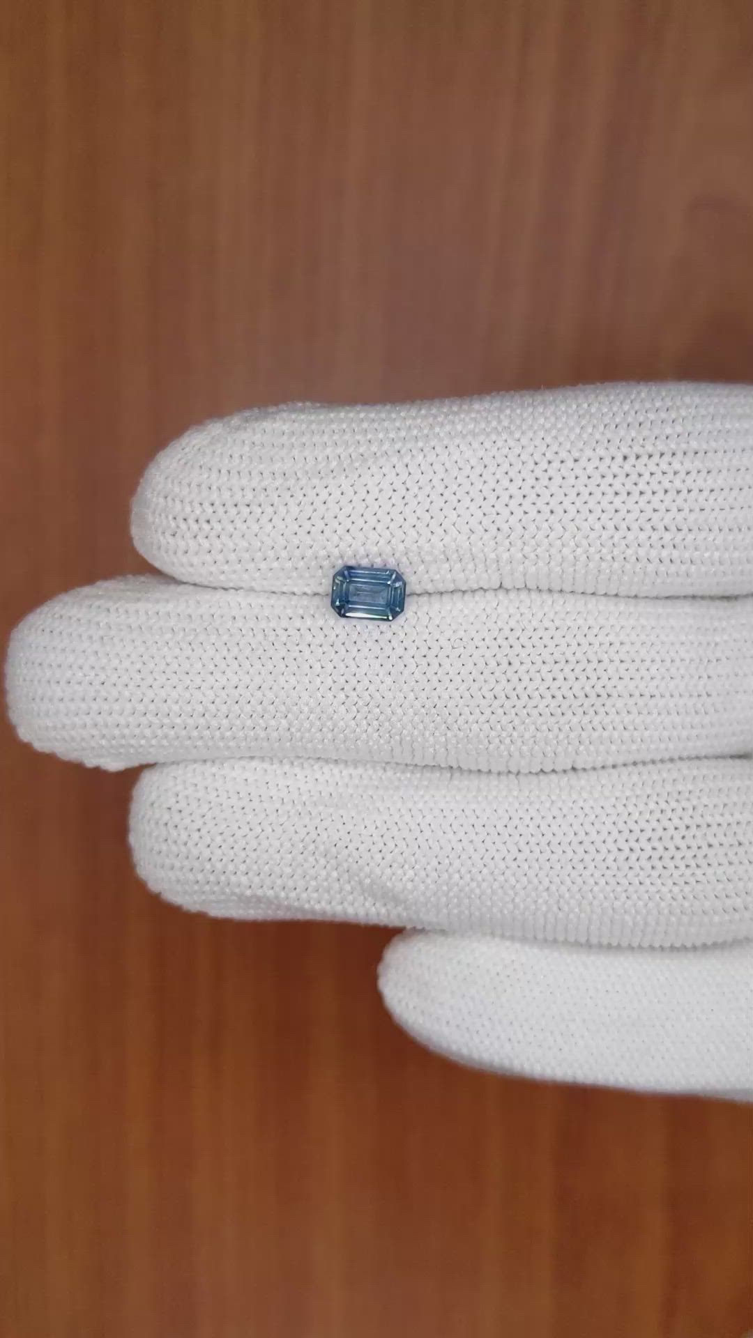 0.78 Ct. Blue Sapphire from Ceylon (Sri Lanka) Size Video