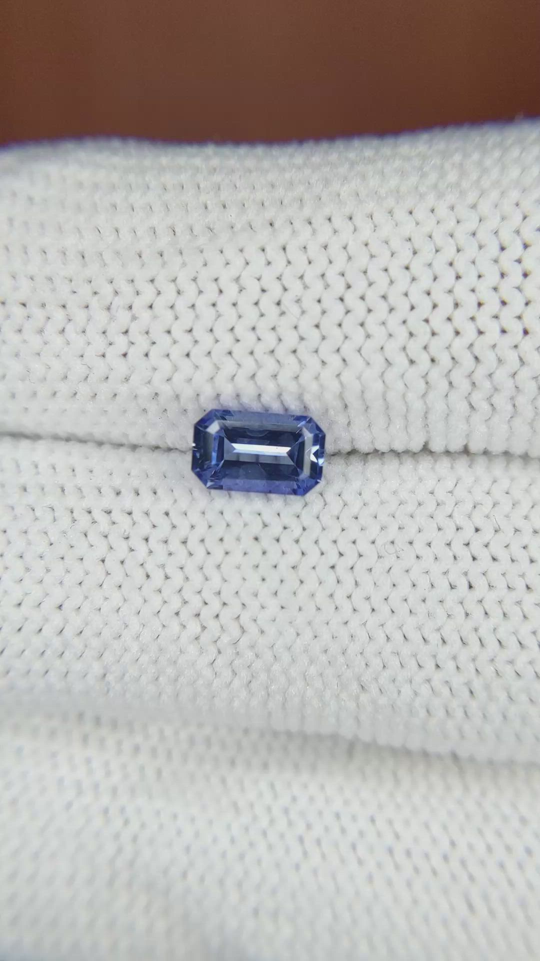 0.87 Ct. Blue Sapphire from Ceylon (Sri Lanka) Size Video