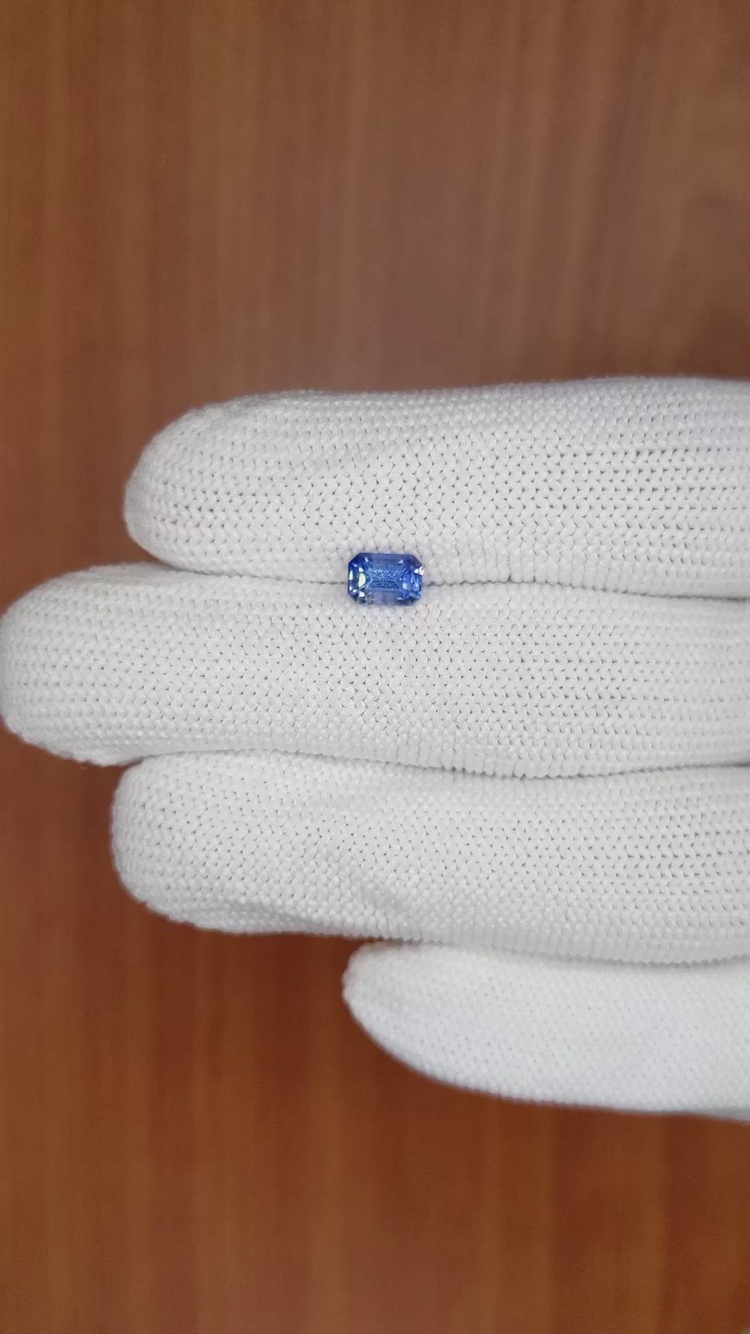 0.79 Ct. Blue Sapphire from Ceylon (Sri Lanka) Size Video