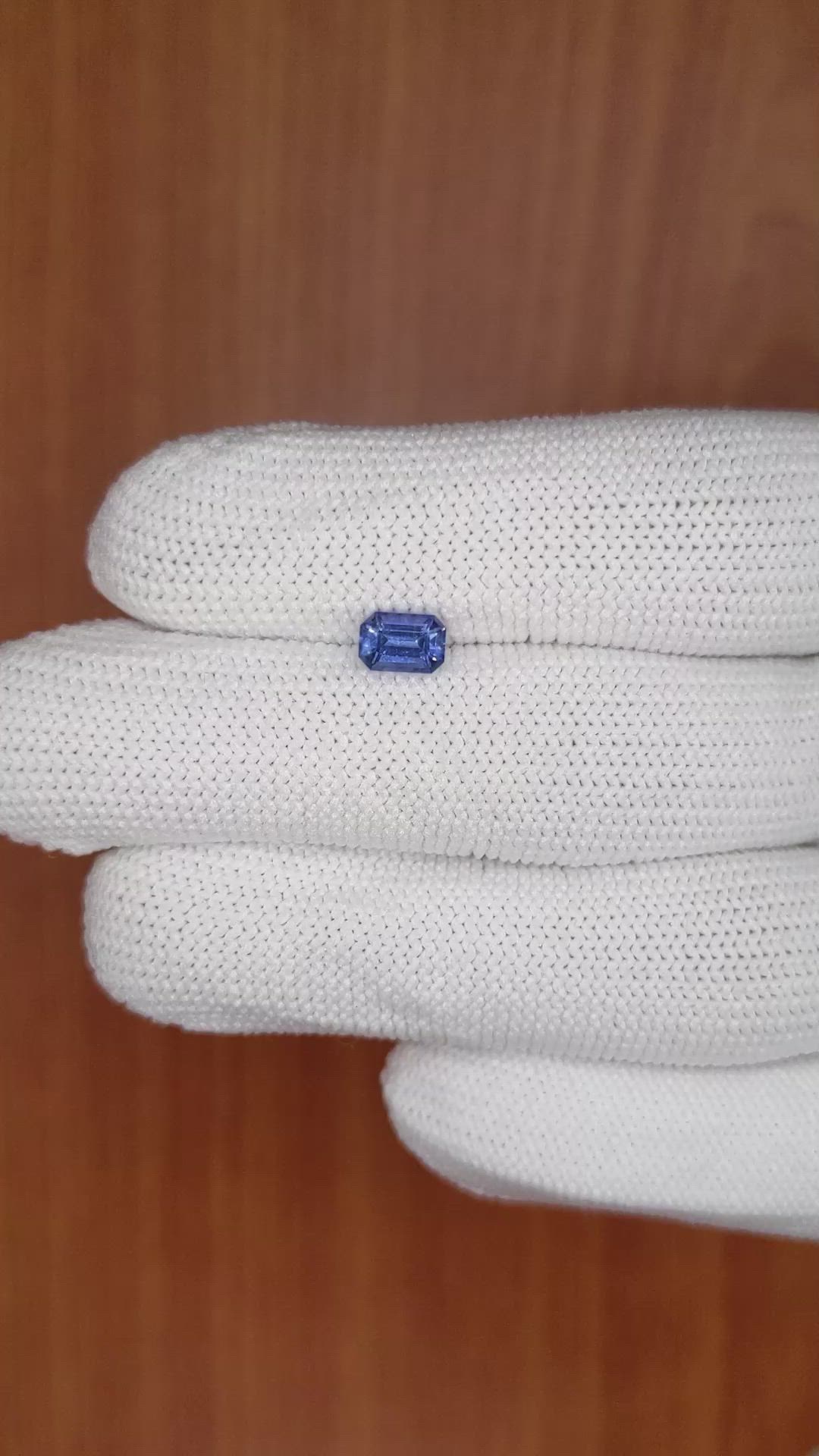 0.84 Ct. Blue Sapphire from Ceylon (Sri Lanka) Size Video