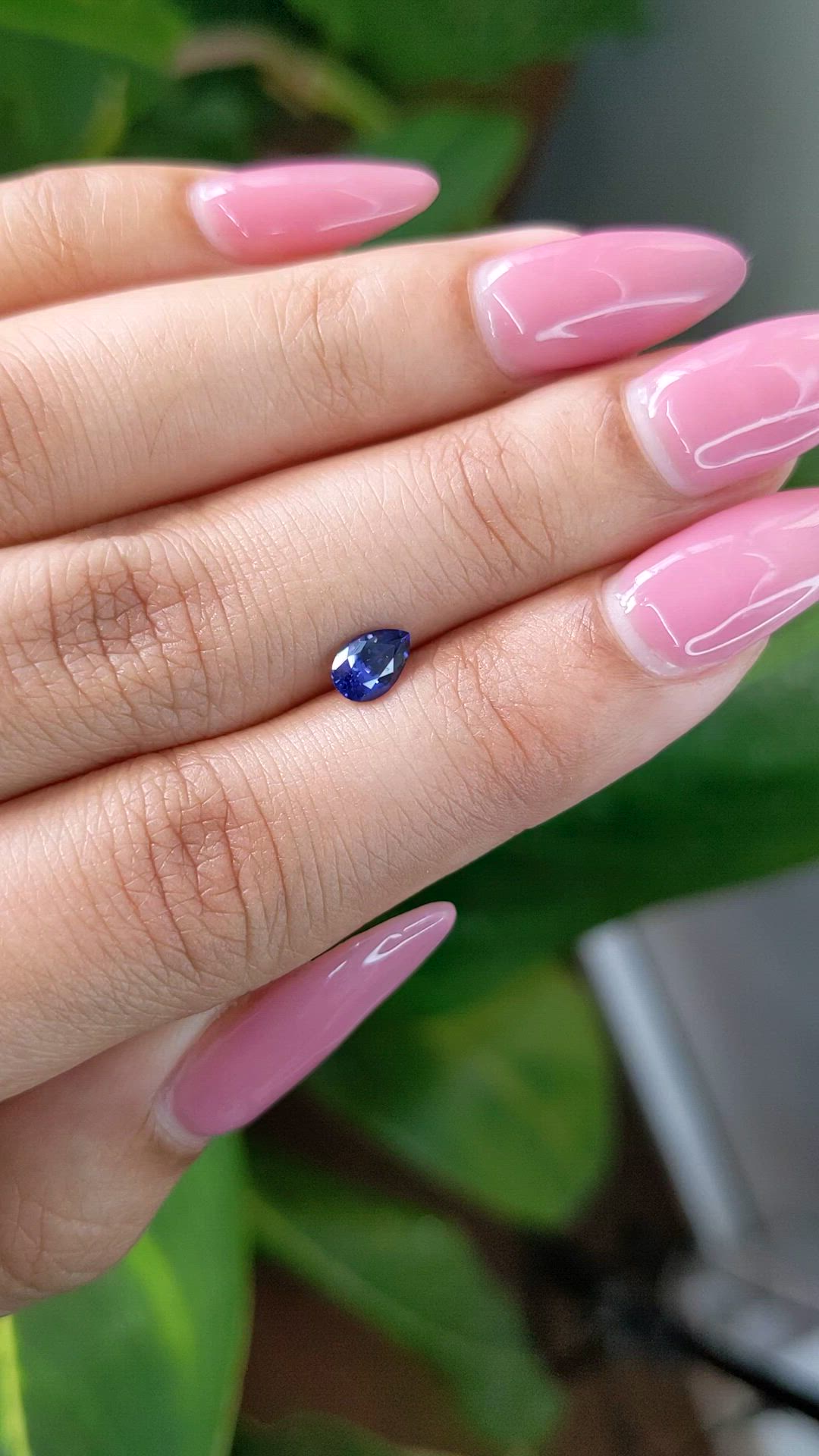 0.64 Ct. Bluish Purple Sapphire from Ceylon (Sri Lanka) Size Video