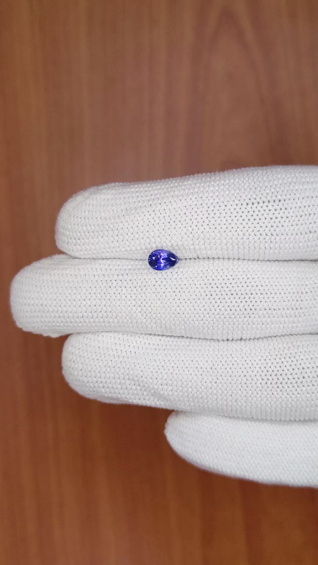 0.64 Ct. Bluish Purple Sapphire from Ceylon (Sri Lanka) Size Video