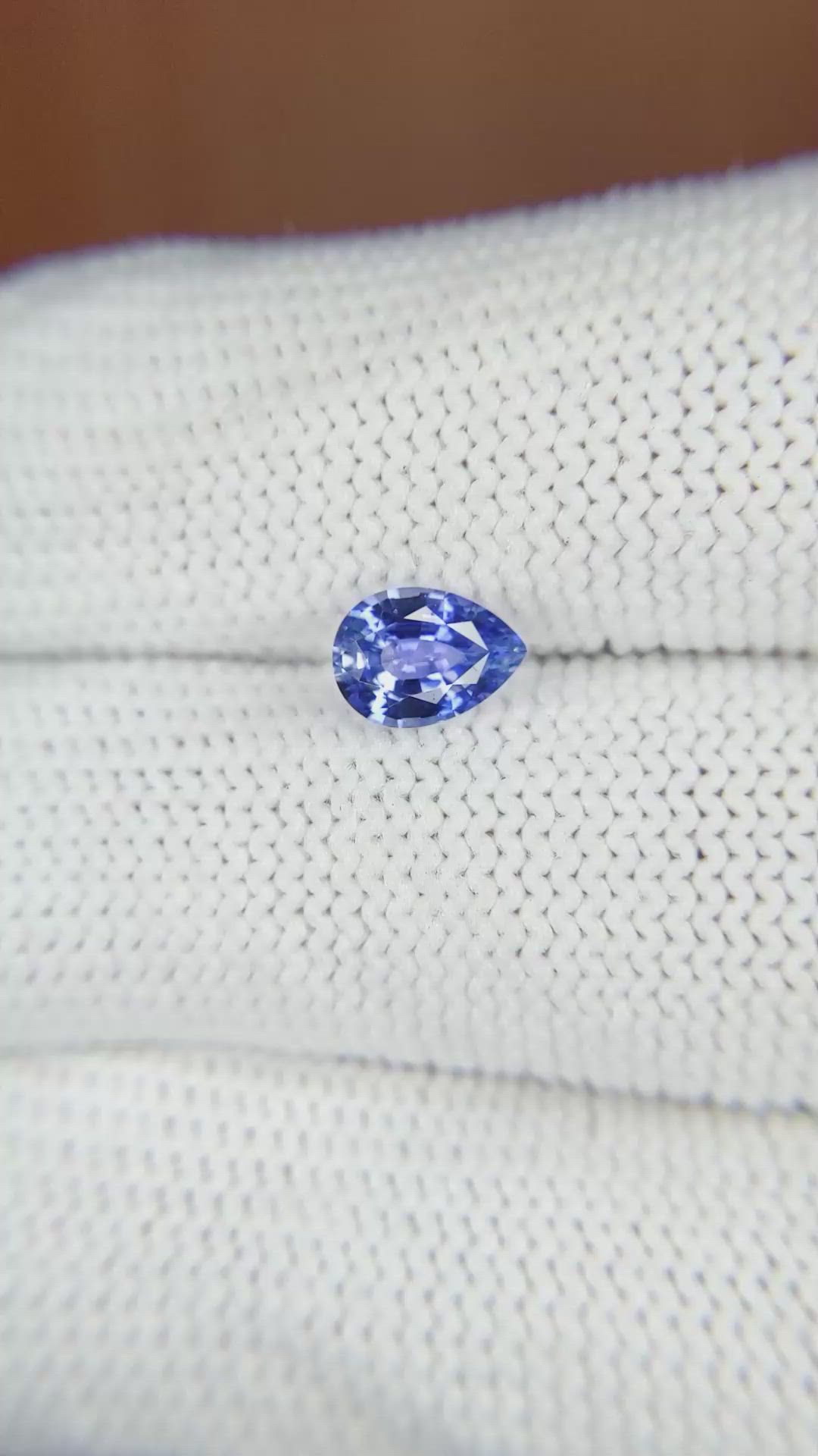 0.77 Ct. Blue Sapphire from Ceylon (Sri Lanka) Size Video