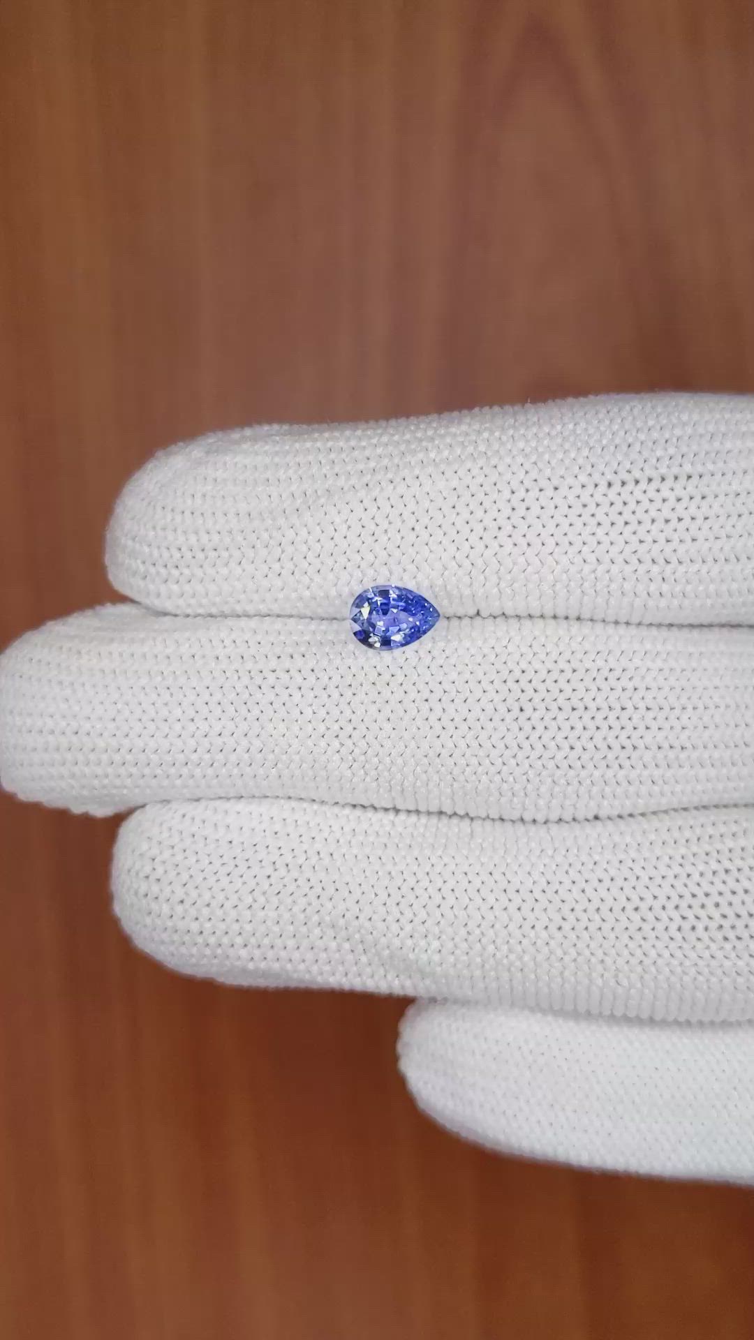 0.77 Ct. Blue Sapphire from Ceylon (Sri Lanka) Size Video