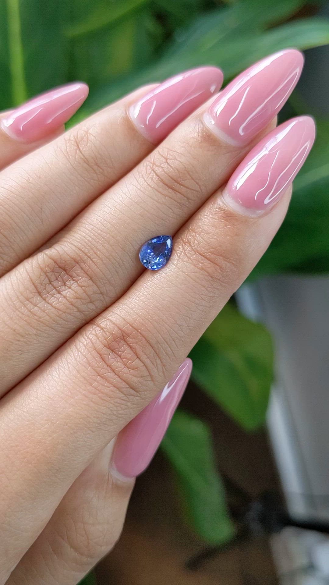 0.77 Ct. Blue Sapphire from Ceylon (Sri Lanka) Size Video