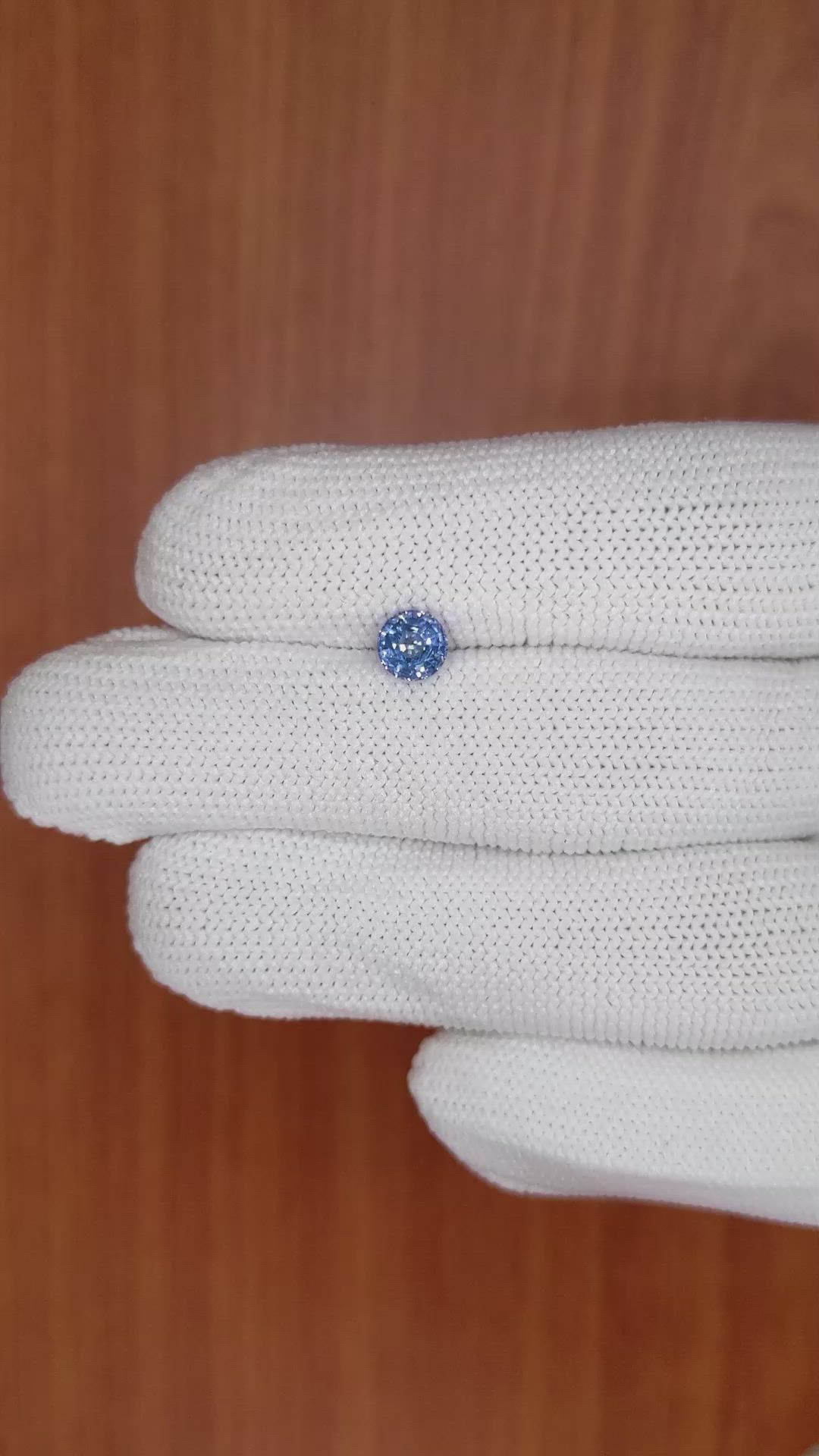 0.76 Ct. Blue Sapphire from Ceylon (Sri Lanka) Size Video