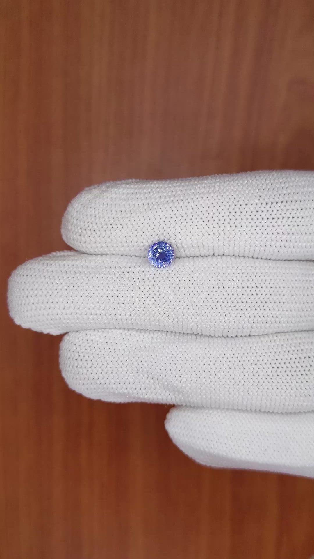 0.74 Ct. Blue Sapphire from Ceylon (Sri Lanka) Size Video