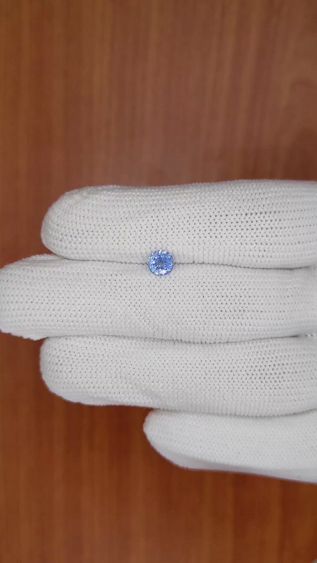 0.71 Ct. Blue Sapphire from Ceylon (Sri Lanka) Size Video