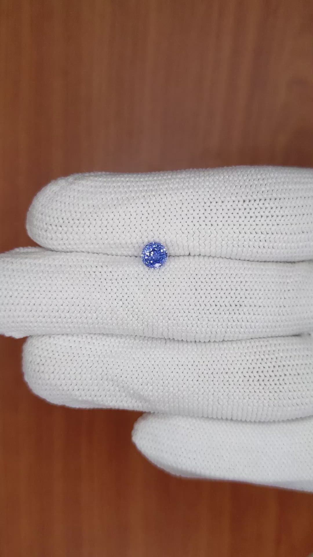 0.67 Ct. Blue Sapphire from Ceylon (Sri Lanka) Size Video