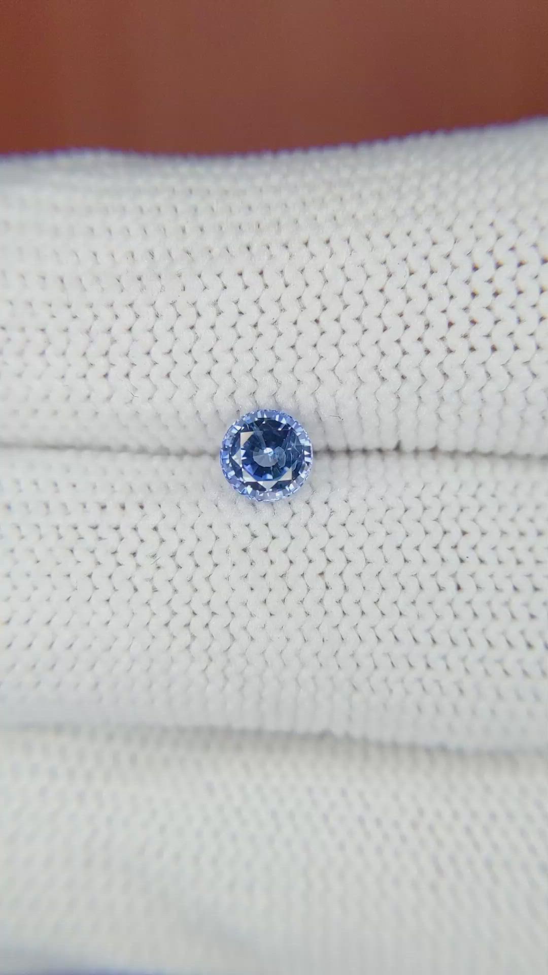 0.62 Ct. Blue Sapphire from Ceylon (Sri Lanka) Size Video