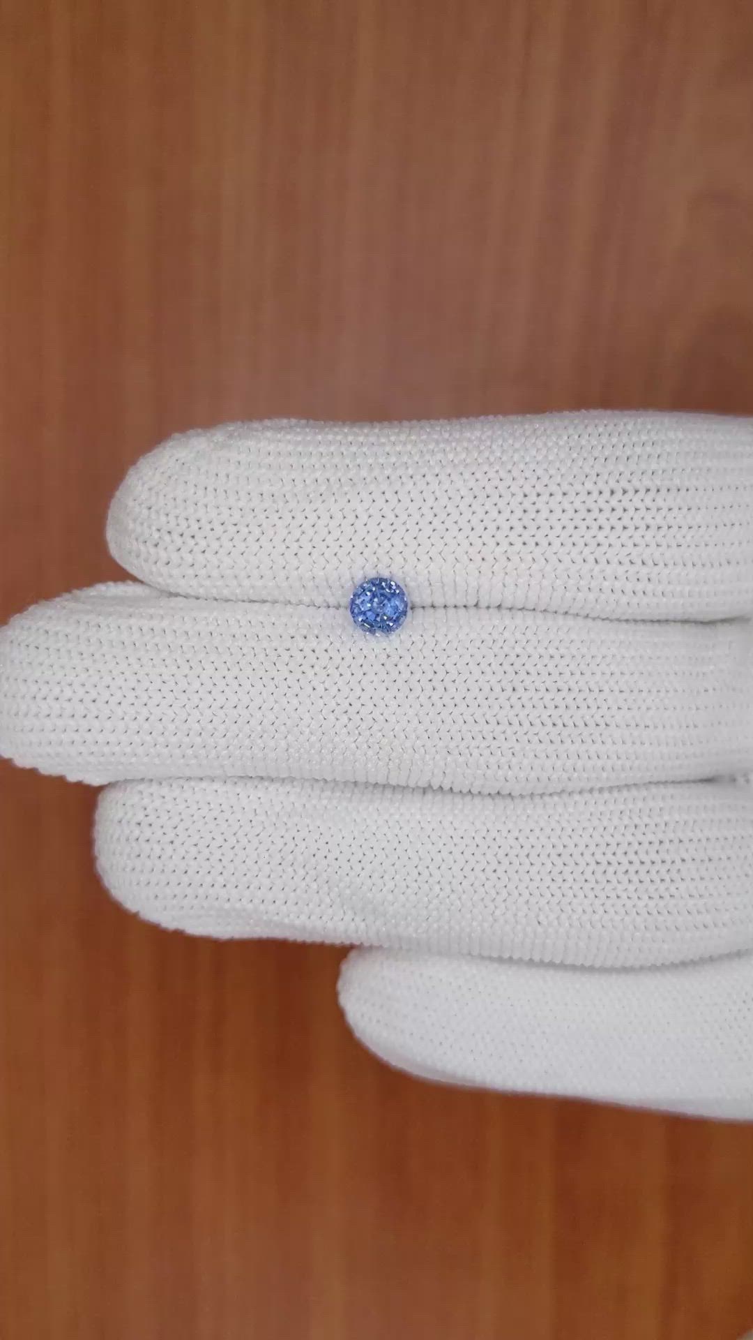 0.62 Ct. Blue Sapphire from Ceylon (Sri Lanka) Size Video