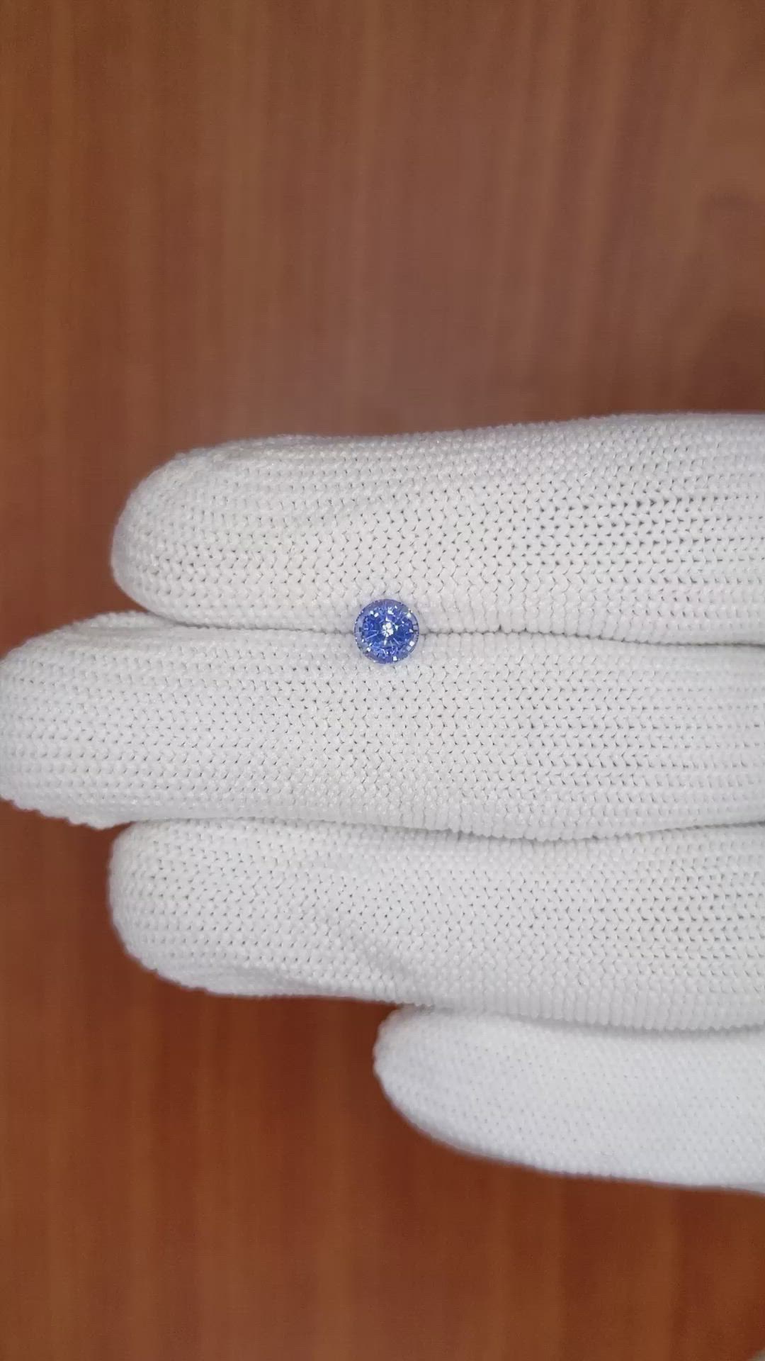 0.67 Ct. Blue Sapphire from Ceylon (Sri Lanka) Size Video