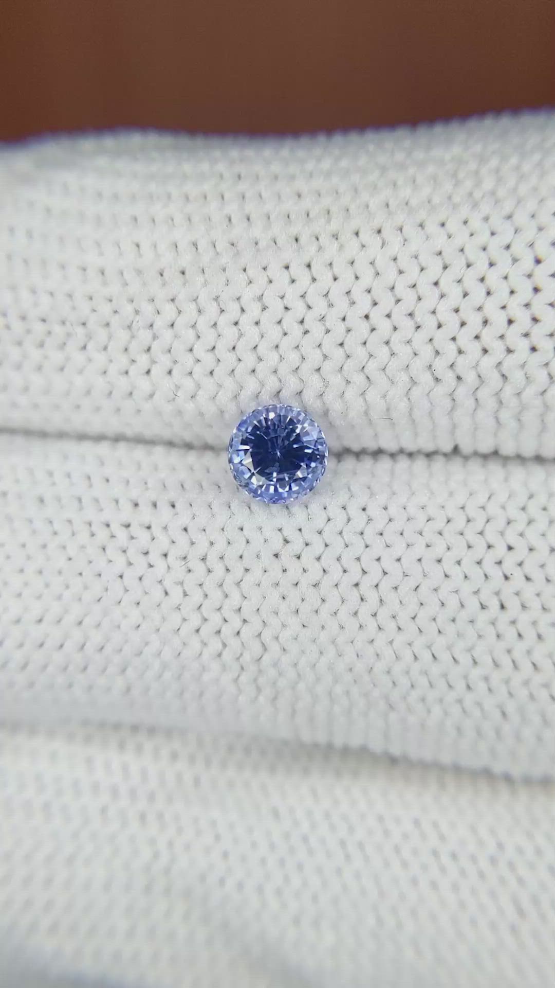 0.67 Ct. Blue Sapphire from Ceylon (Sri Lanka) Size Video