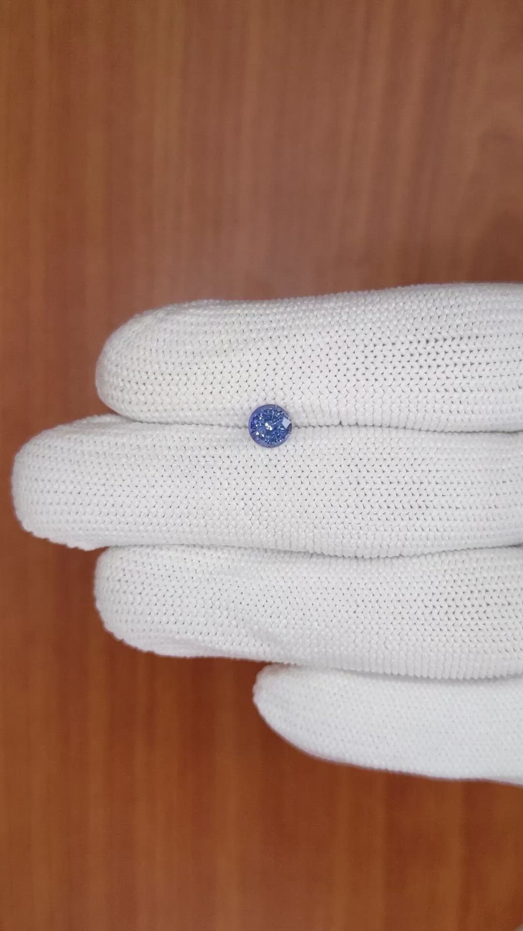 0.71 Ct. Blue Sapphire from Ceylon (Sri Lanka) Size Video
