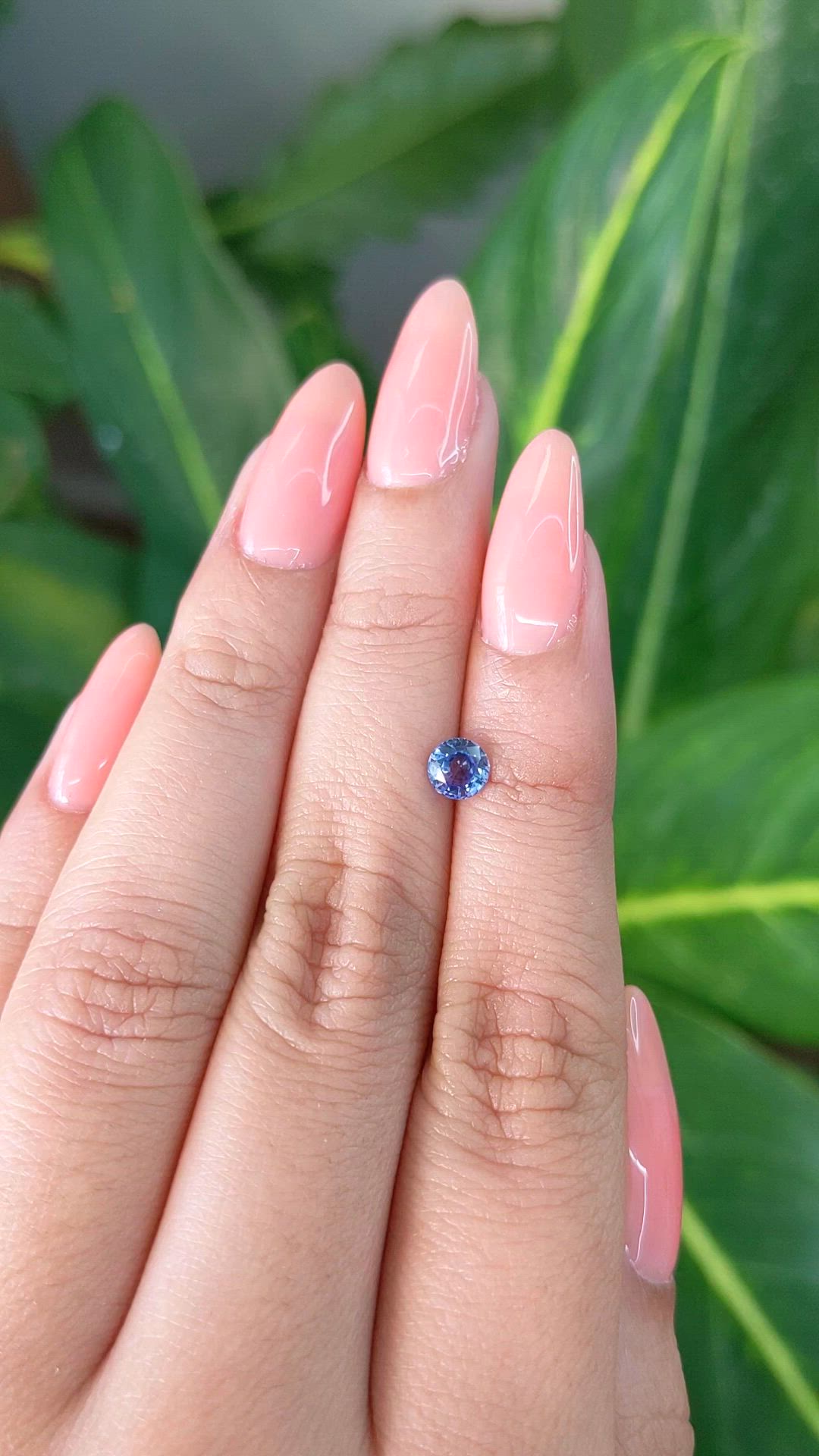 0.62 Ct. Blue Sapphire from Ceylon (Sri Lanka) Size Video