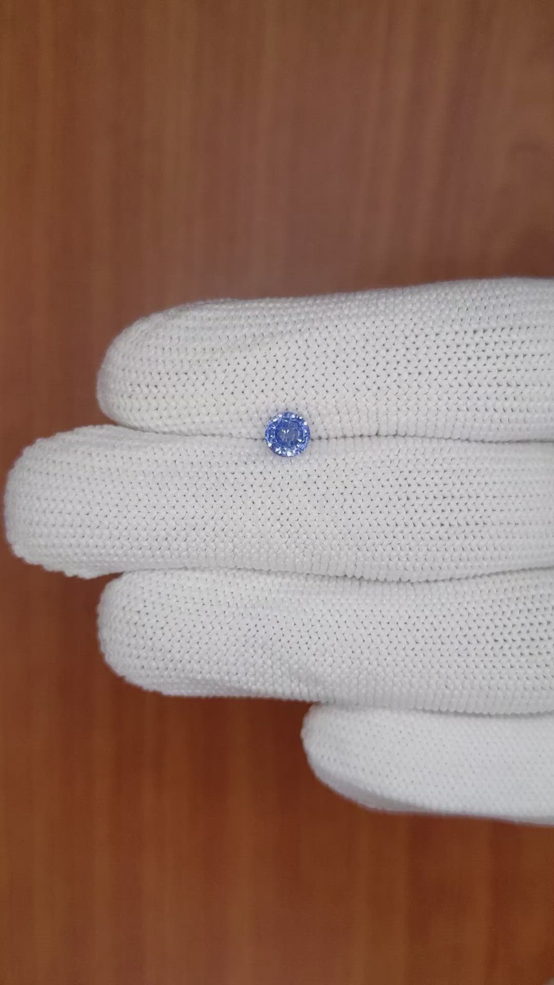 0.62 Ct. Blue Sapphire from Ceylon (Sri Lanka) Size Video