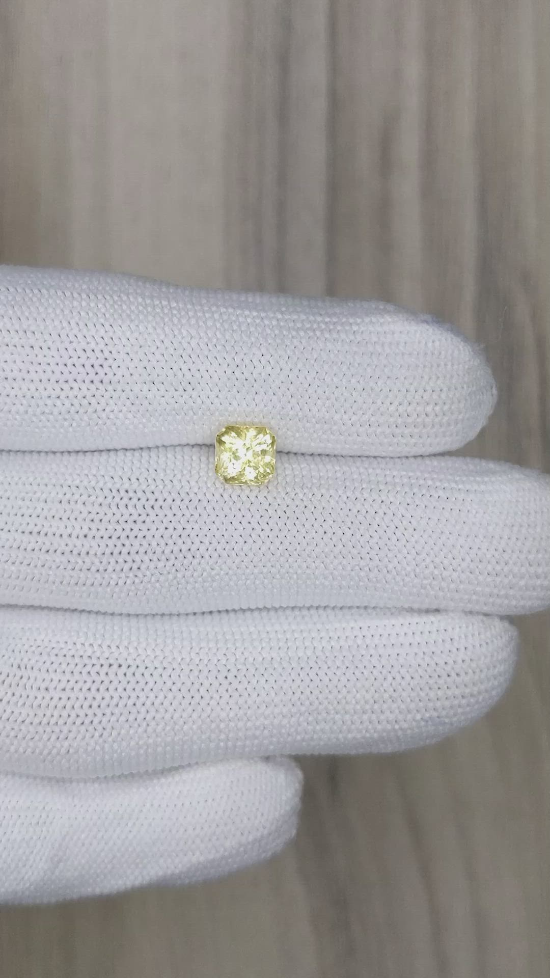 1.58 Ct. Yellow Sapphire from Ceylon (Sri Lanka) Size Video