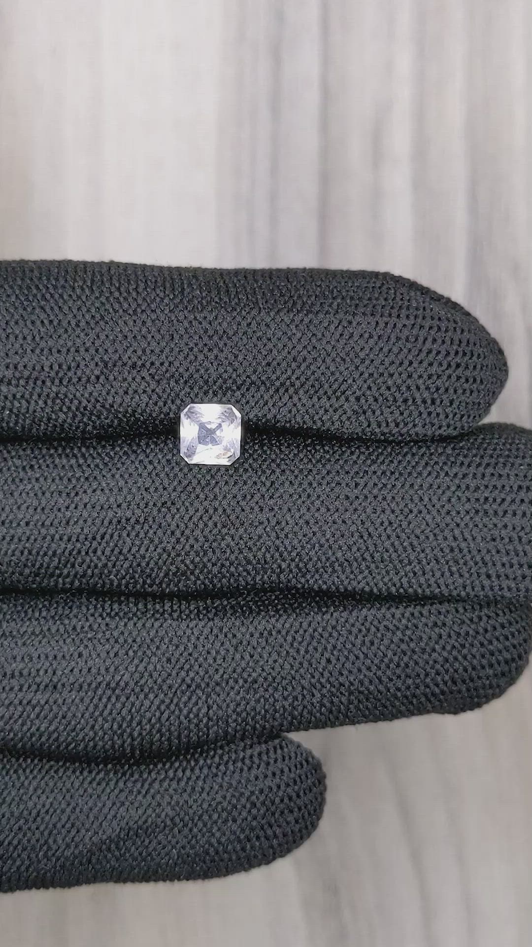 1.12 Ct. White Sapphire from Ceylon (Sri Lanka) Size Video