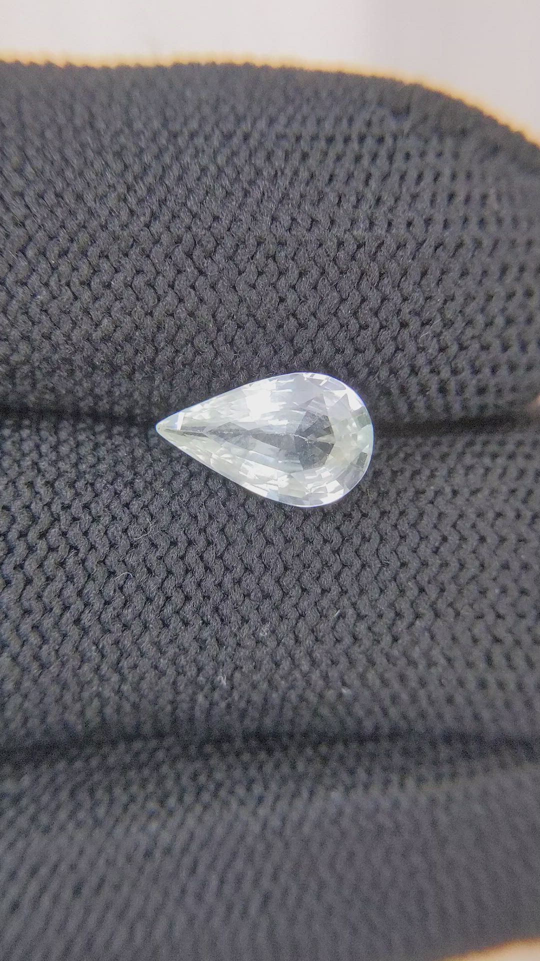 2.03 Ct. White Sapphire from Ceylon (Sri Lanka) Size Video