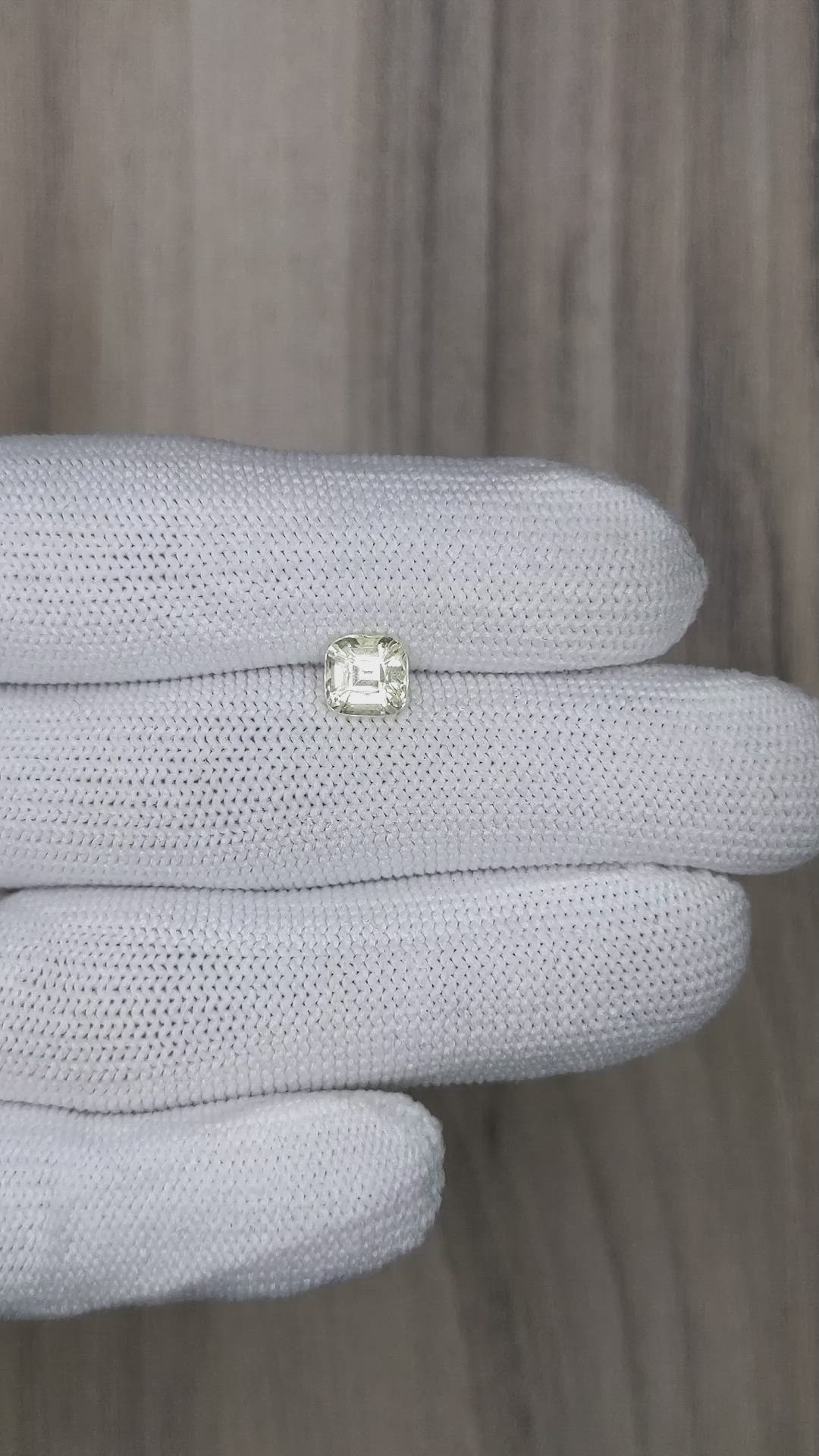 1.55 Ct. Green Sapphire from Ceylon (Sri Lanka) Size Video