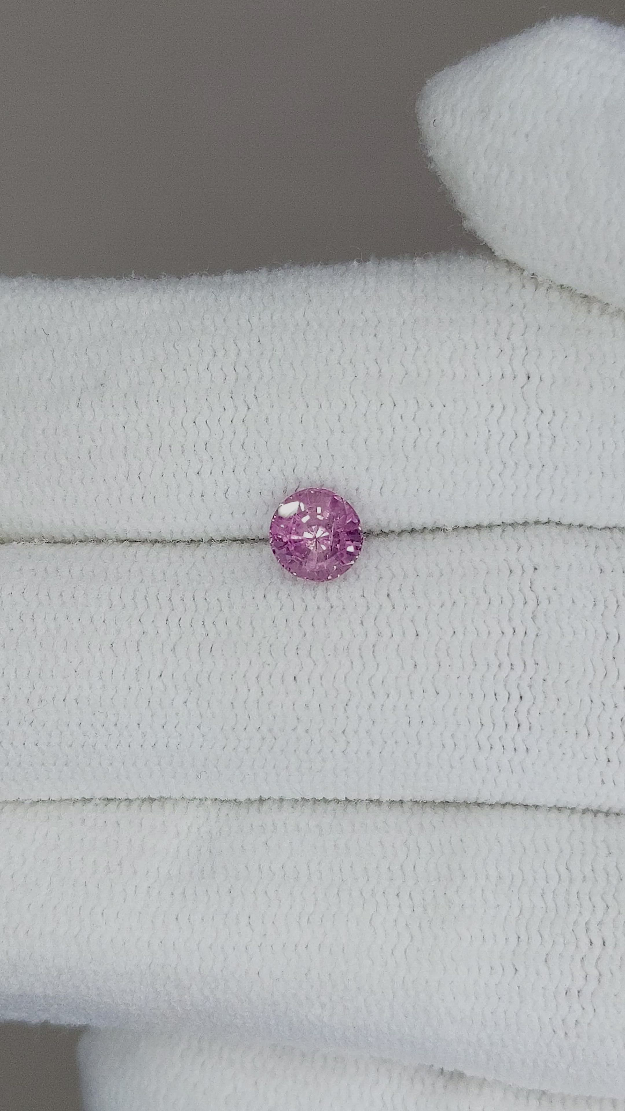 0.61 Ct. Pink Sapphire from Tanzania Size Video