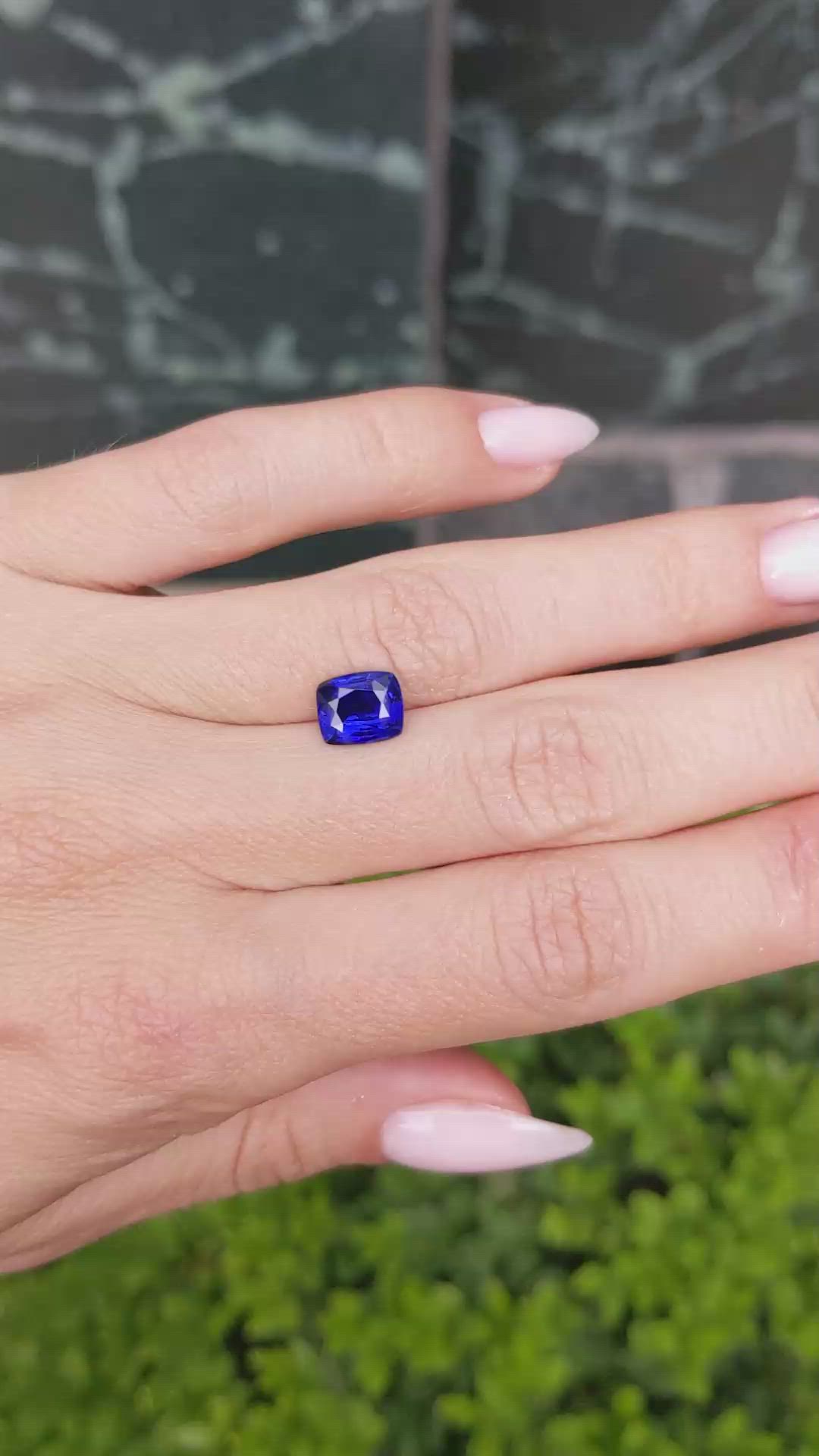 2.19 Ct. Blue Sapphire from Madagascar Size Video