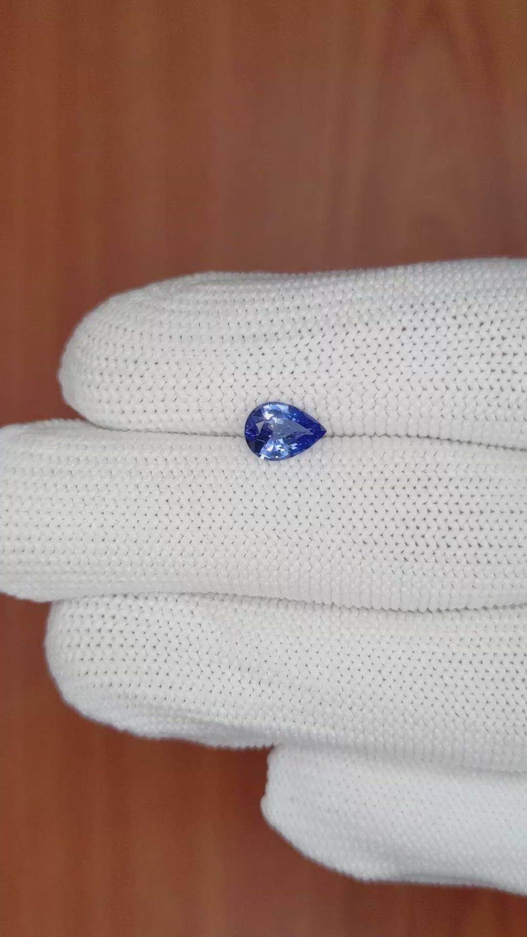 0.90 Ct. Blue Sapphire from Ceylon (Sri Lanka) Size Video