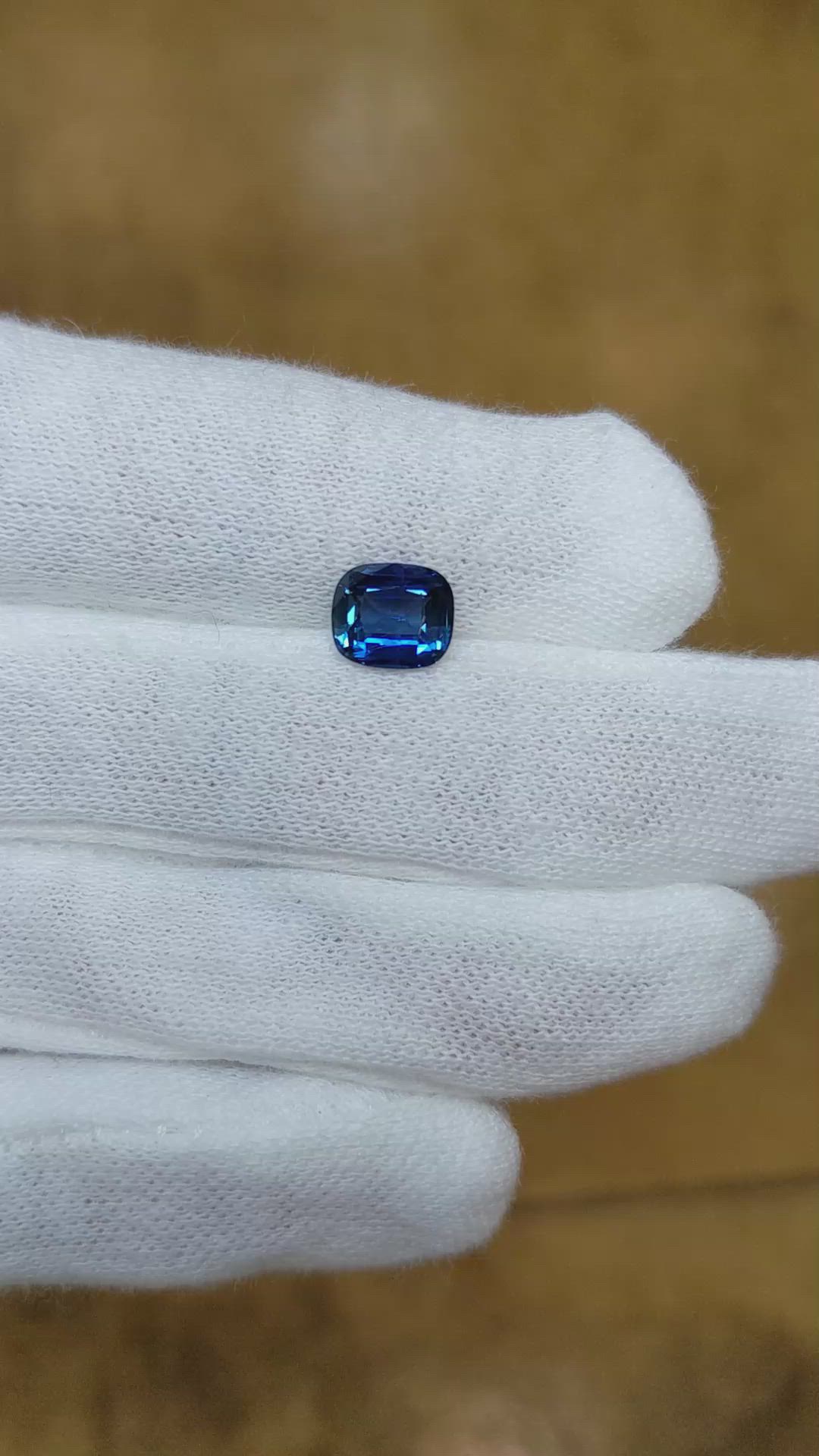 1.66 Ct. Blue Sapphire from Burma (Myanmar) Size Video