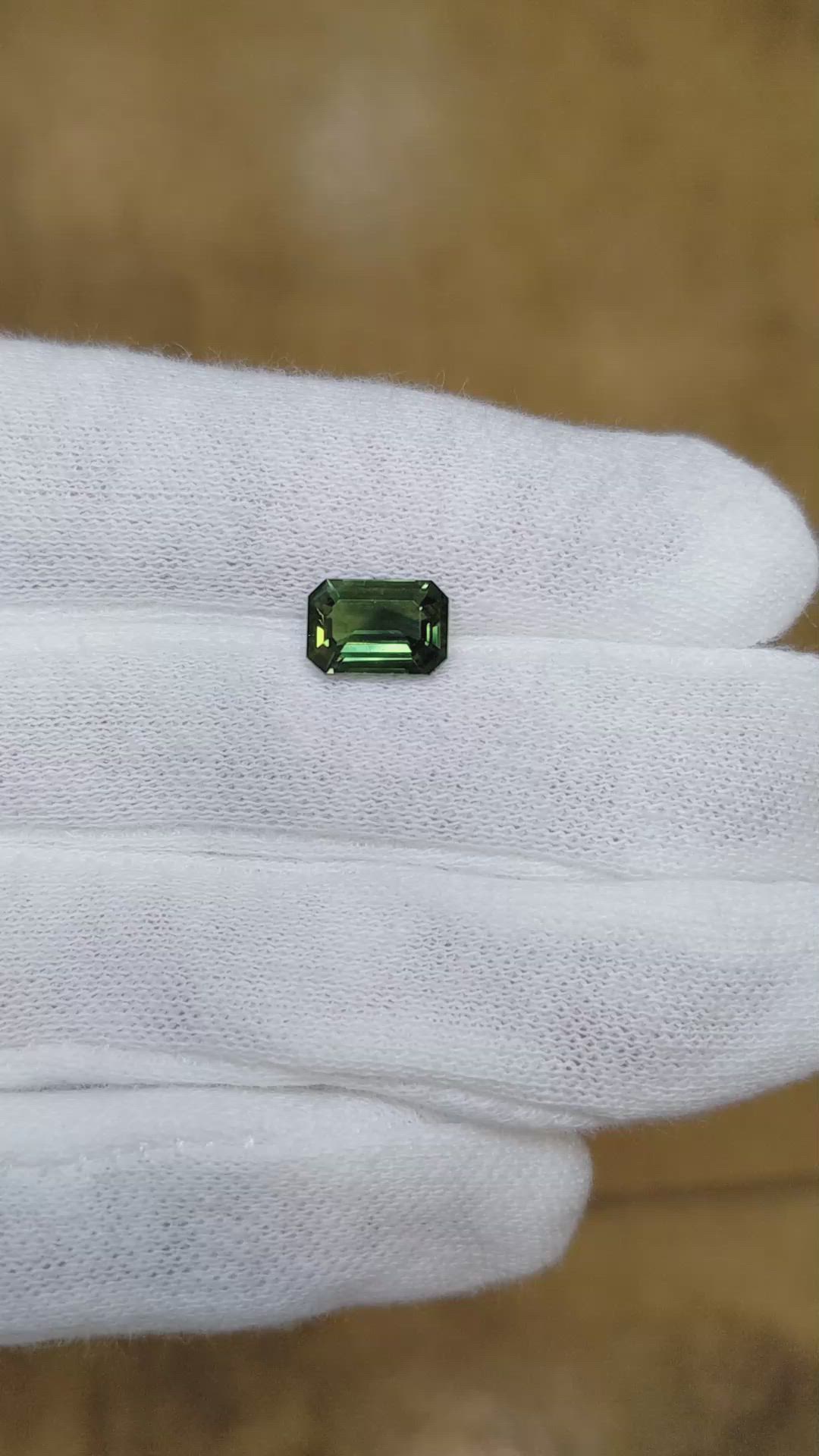 2.07 Ct. Bluish Green Sapphire from Ceylon (Sri Lanka) Size Video