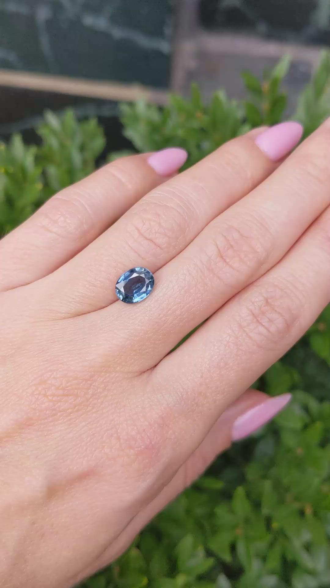 2.27 Ct. Greenish Blue Sapphire from Ceylon (Sri Lanka) Size Video