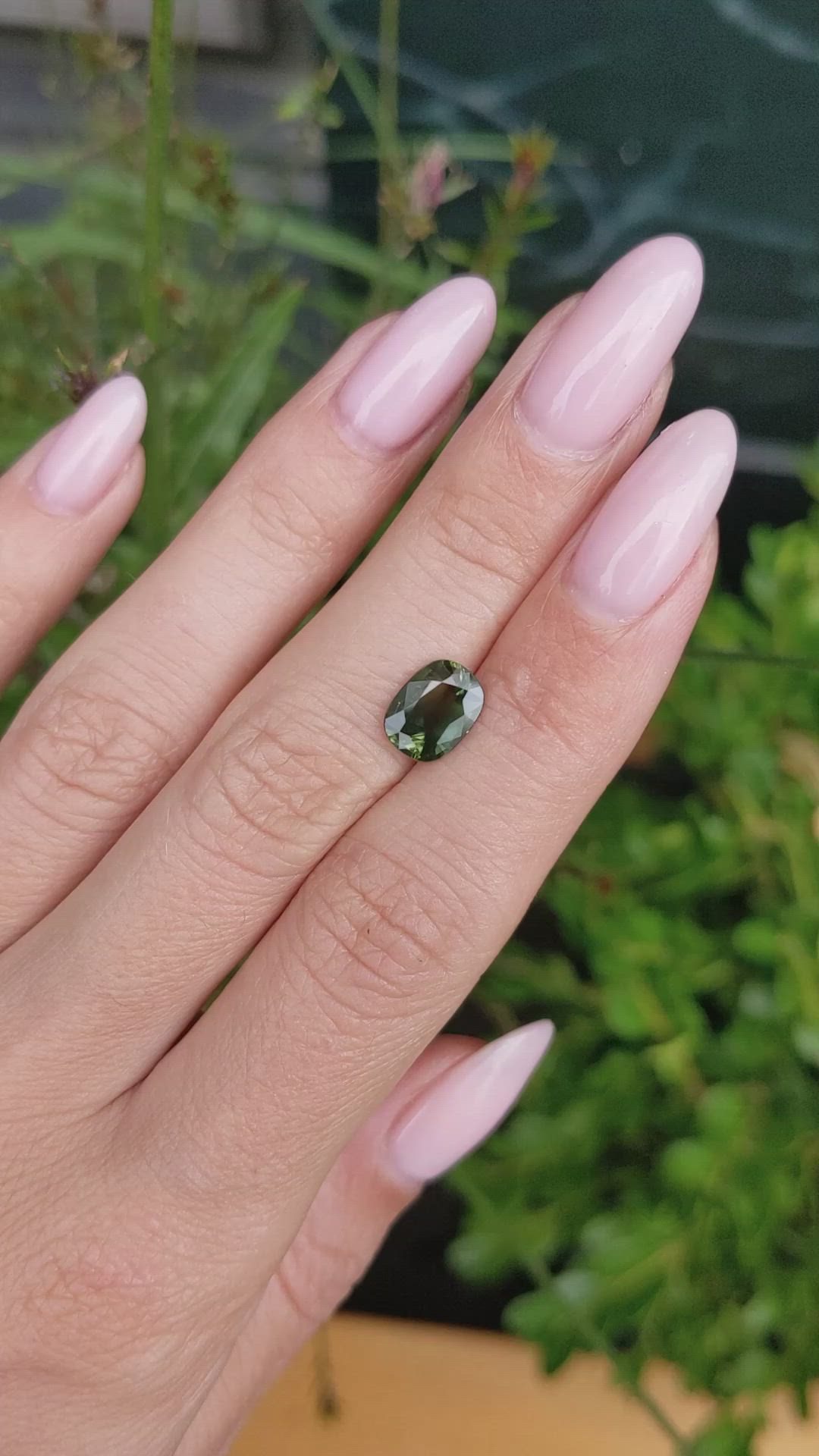 1.85 Ct. Bluish Green Sapphire from Ceylon (Sri Lanka) Size Video