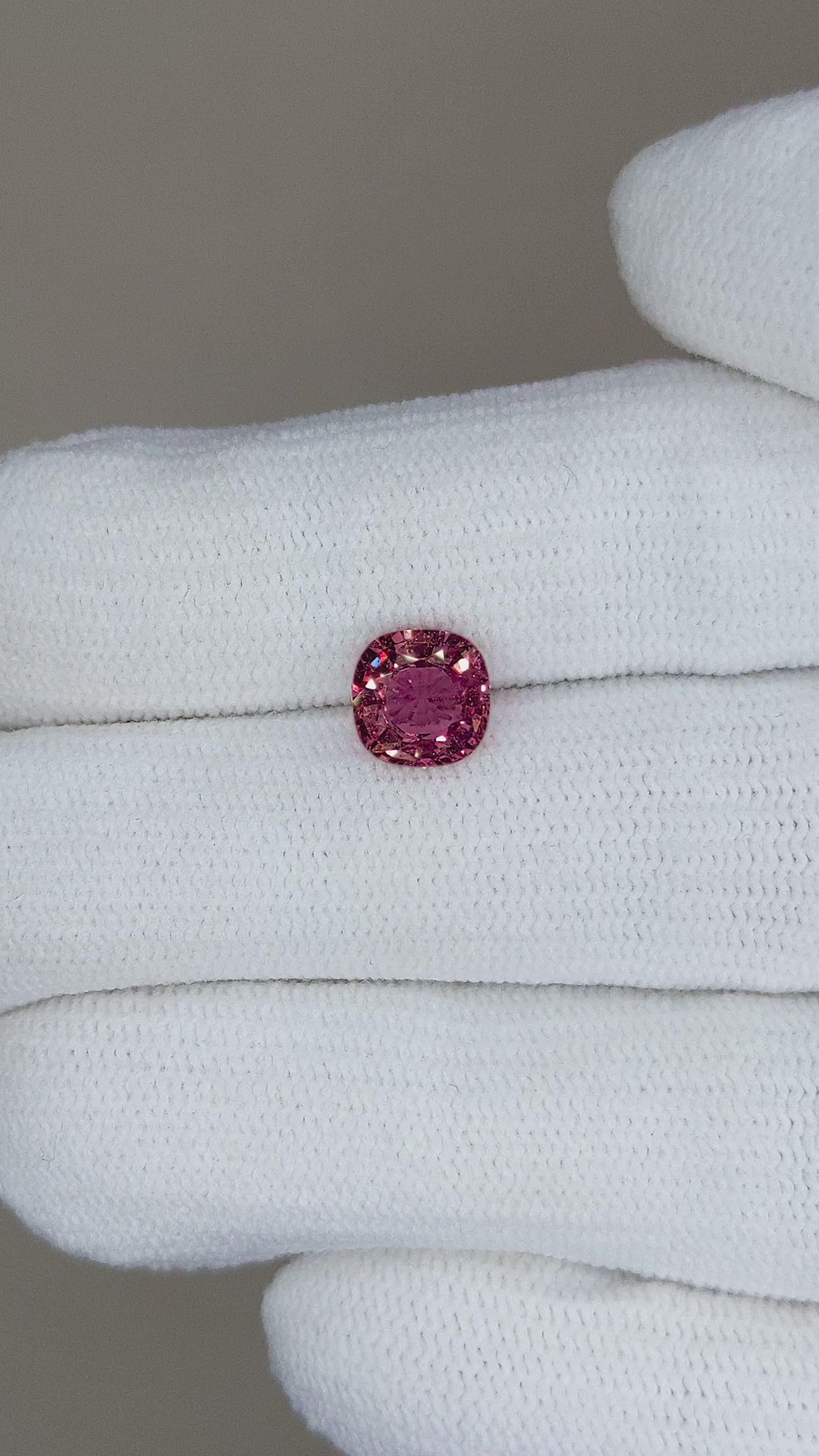 1.49 Ct. Reddish Pink Sapphire from Ceylon (Sri Lanka) Size Video
