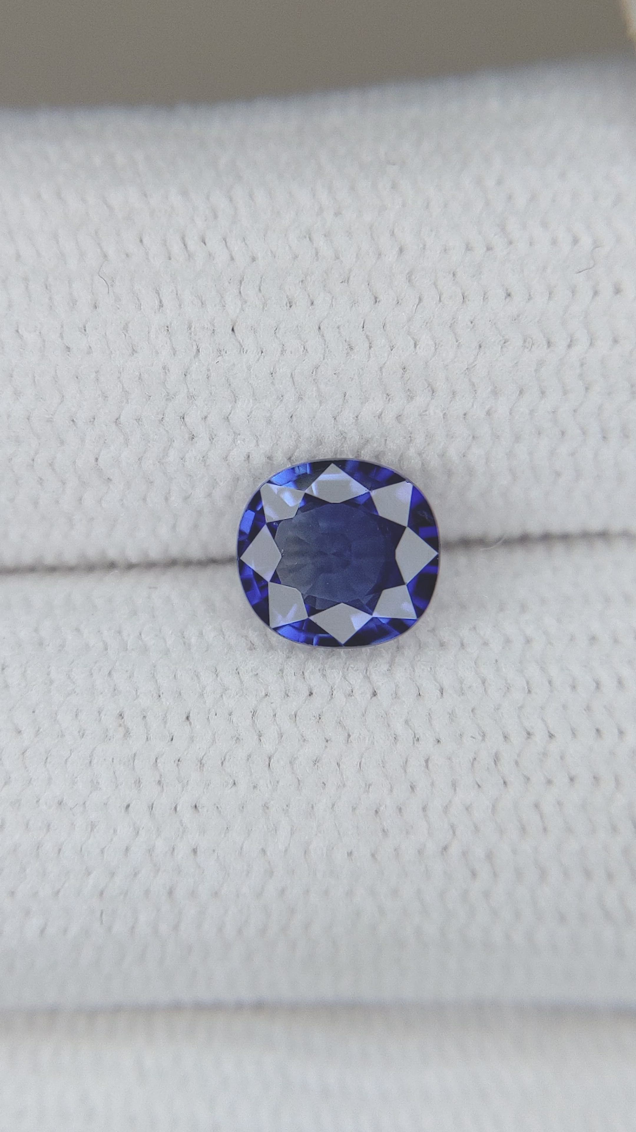1.06 Ct. Blue Sapphire from Ceylon (Sri Lanka) Size Video