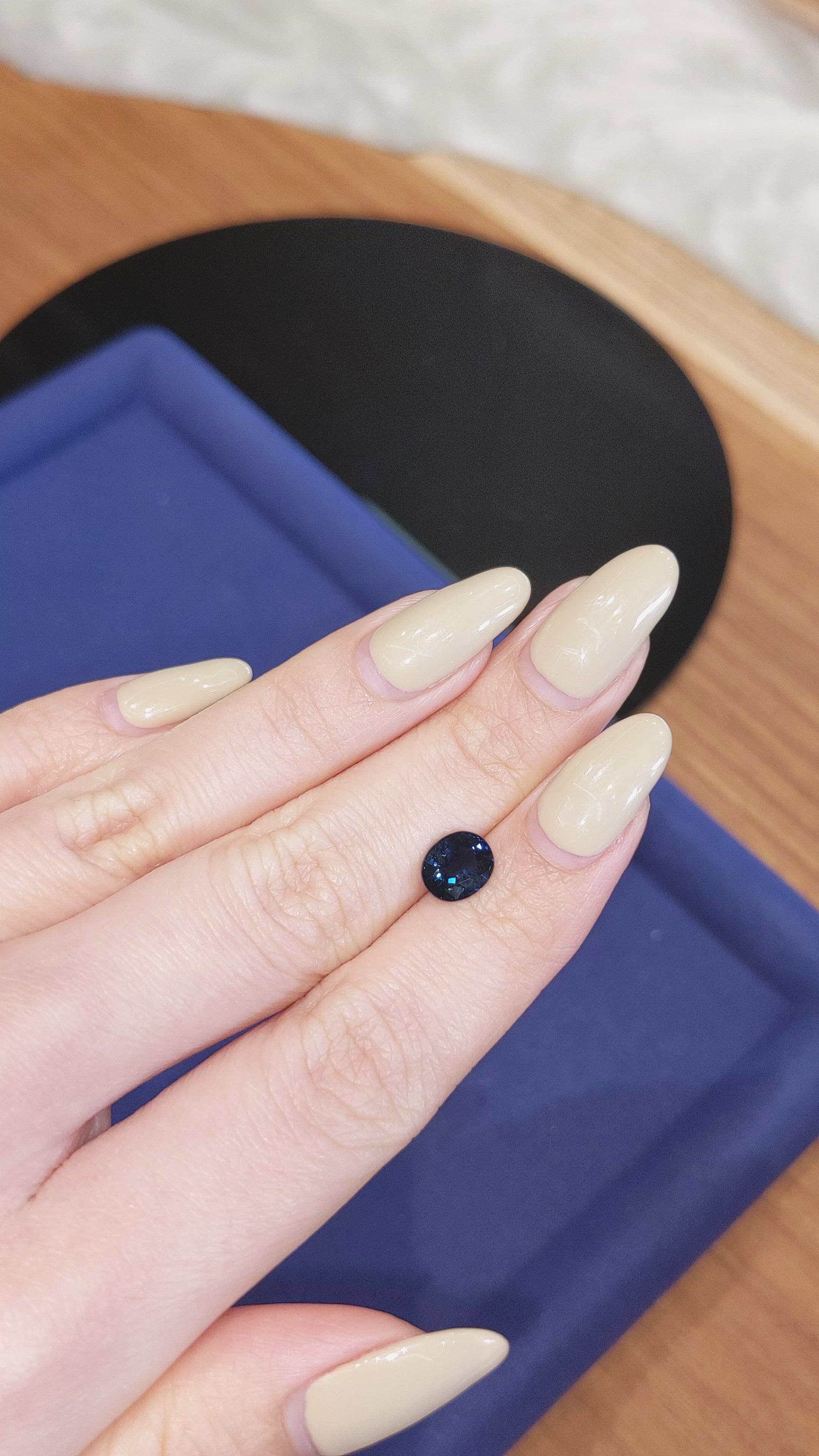 2.00 Ct. Blue Sapphire from Ceylon (Sri Lanka) Size Video