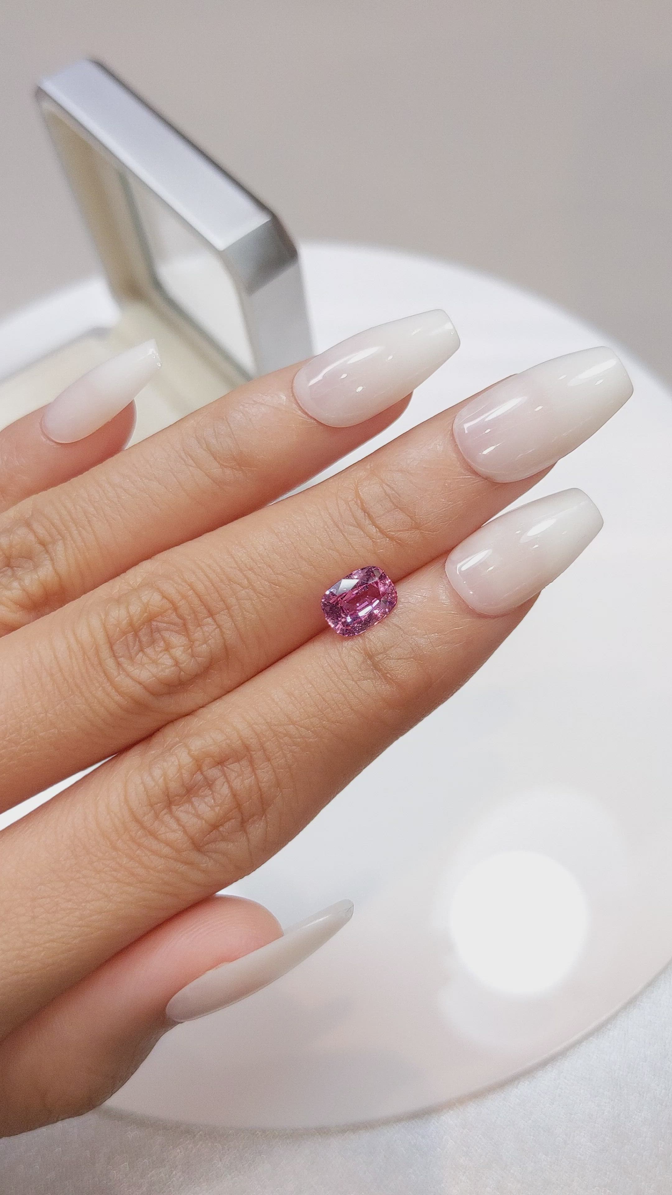 1.48 Ct. Pink Sapphire from Ceylon (Sri Lanka) Size Video