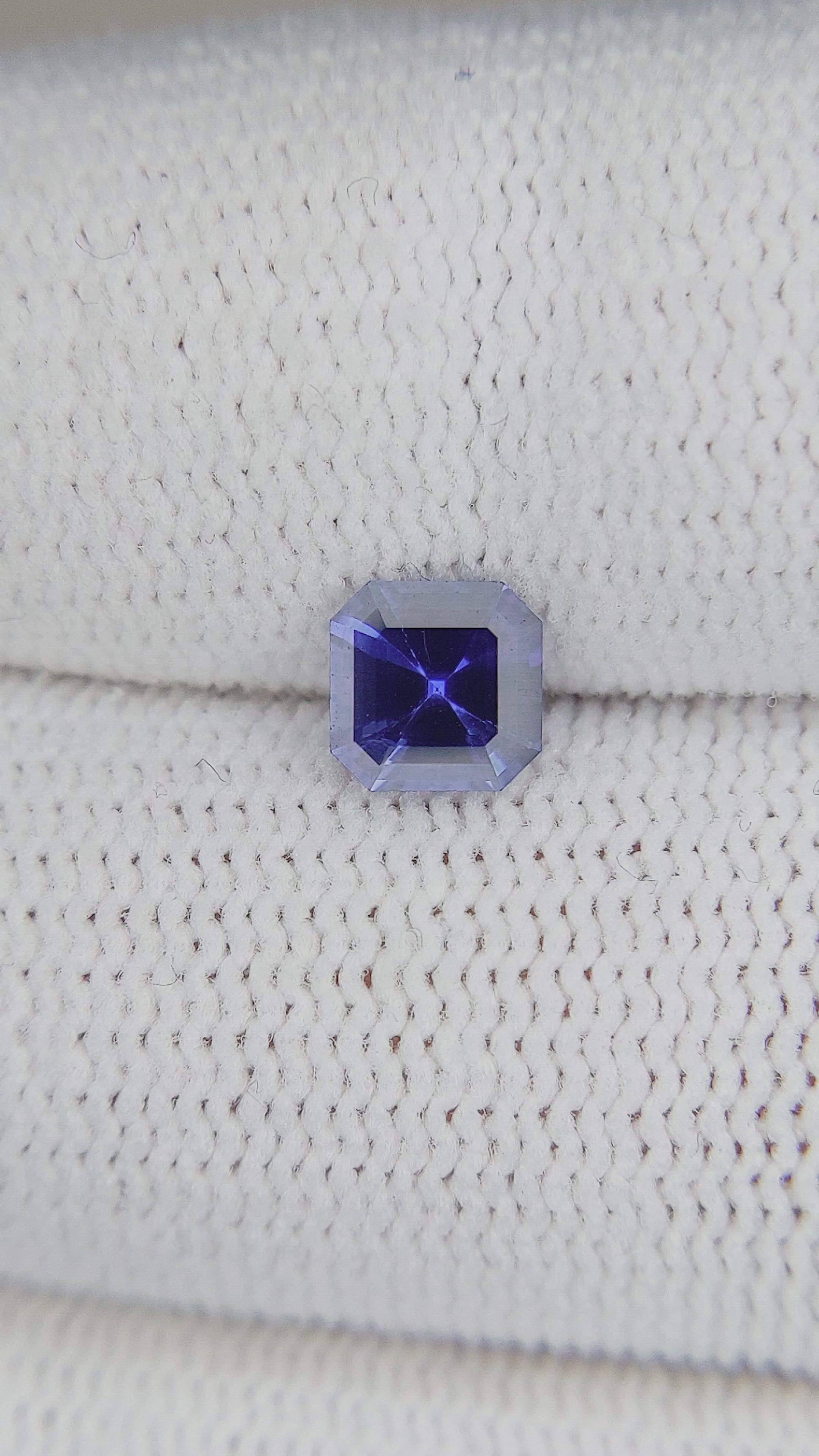 0.65 Ct. Blue Sapphire from Ceylon (Sri Lanka) Size Video
