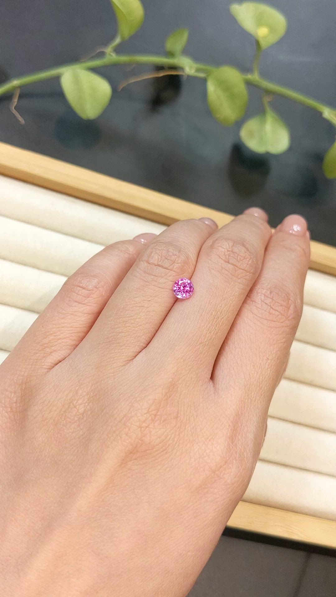 0.85 Ct. Pink Sapphire from Ceylon (Sri Lanka) Size Video