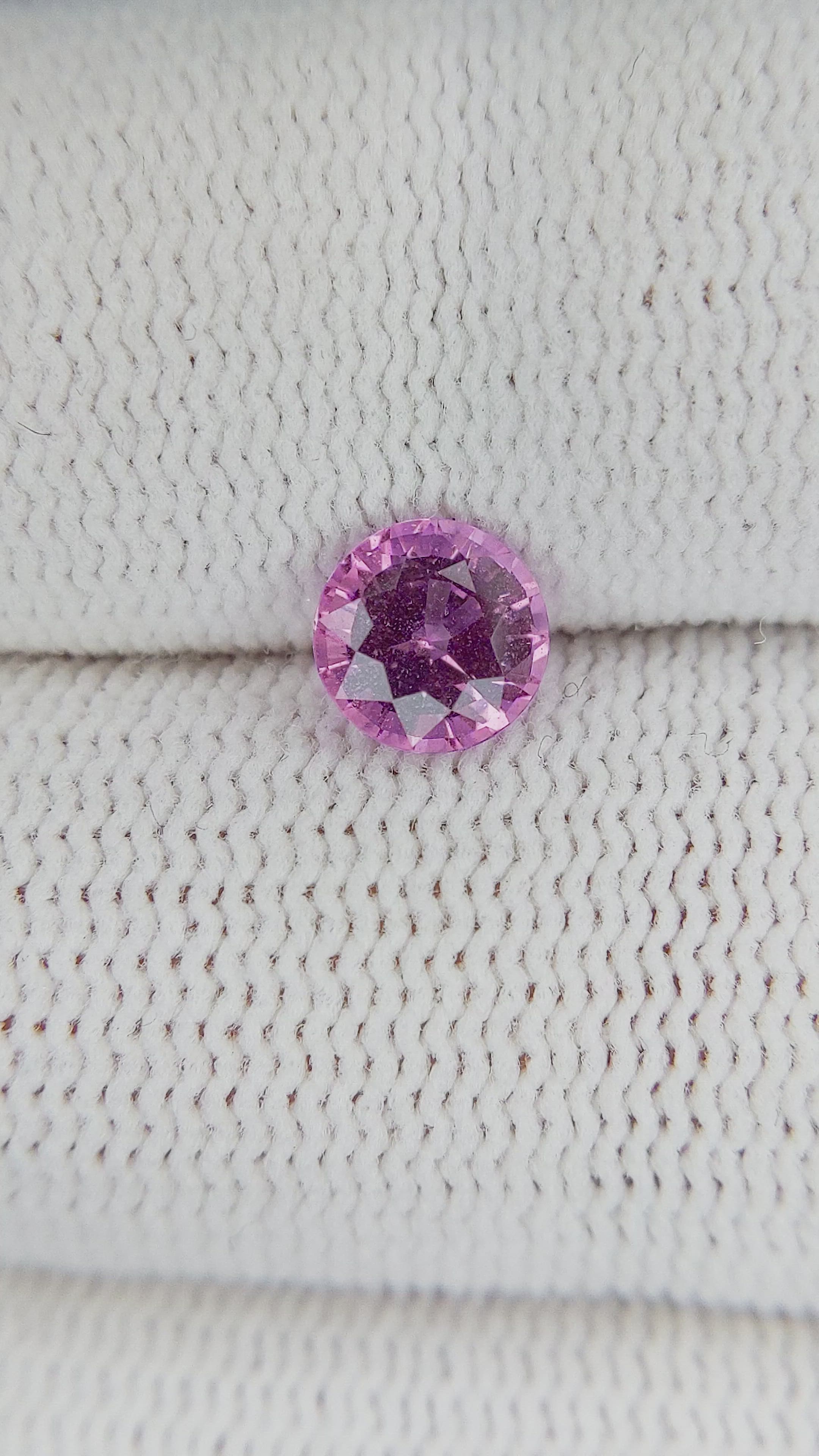 0.92 Ct. Purplish Pink Sapphire from Ceylon (Sri Lanka) Size Video