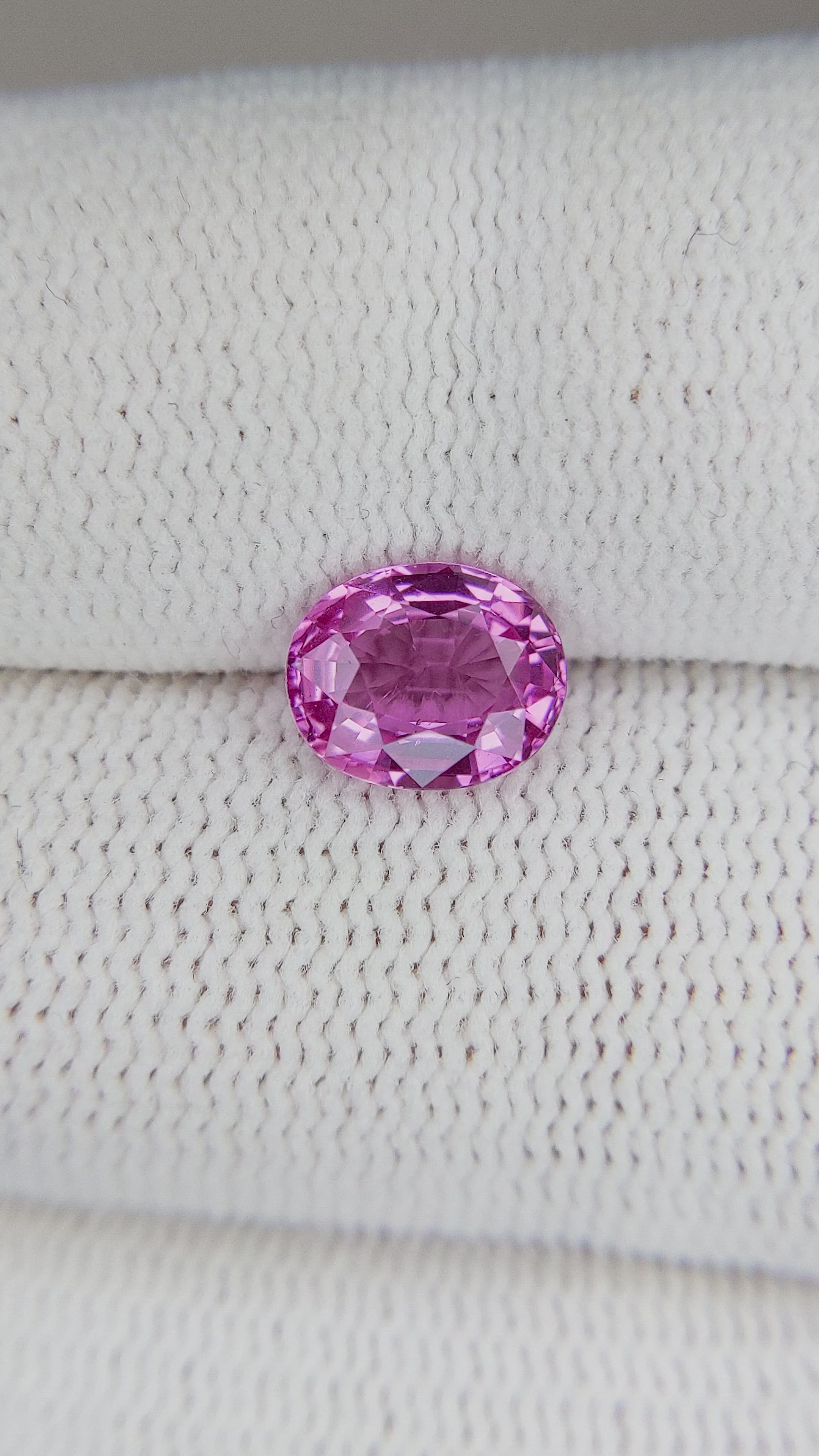 1.54 Ct. Pinkish Purple Sapphire from Ceylon (Sri Lanka) Size Video